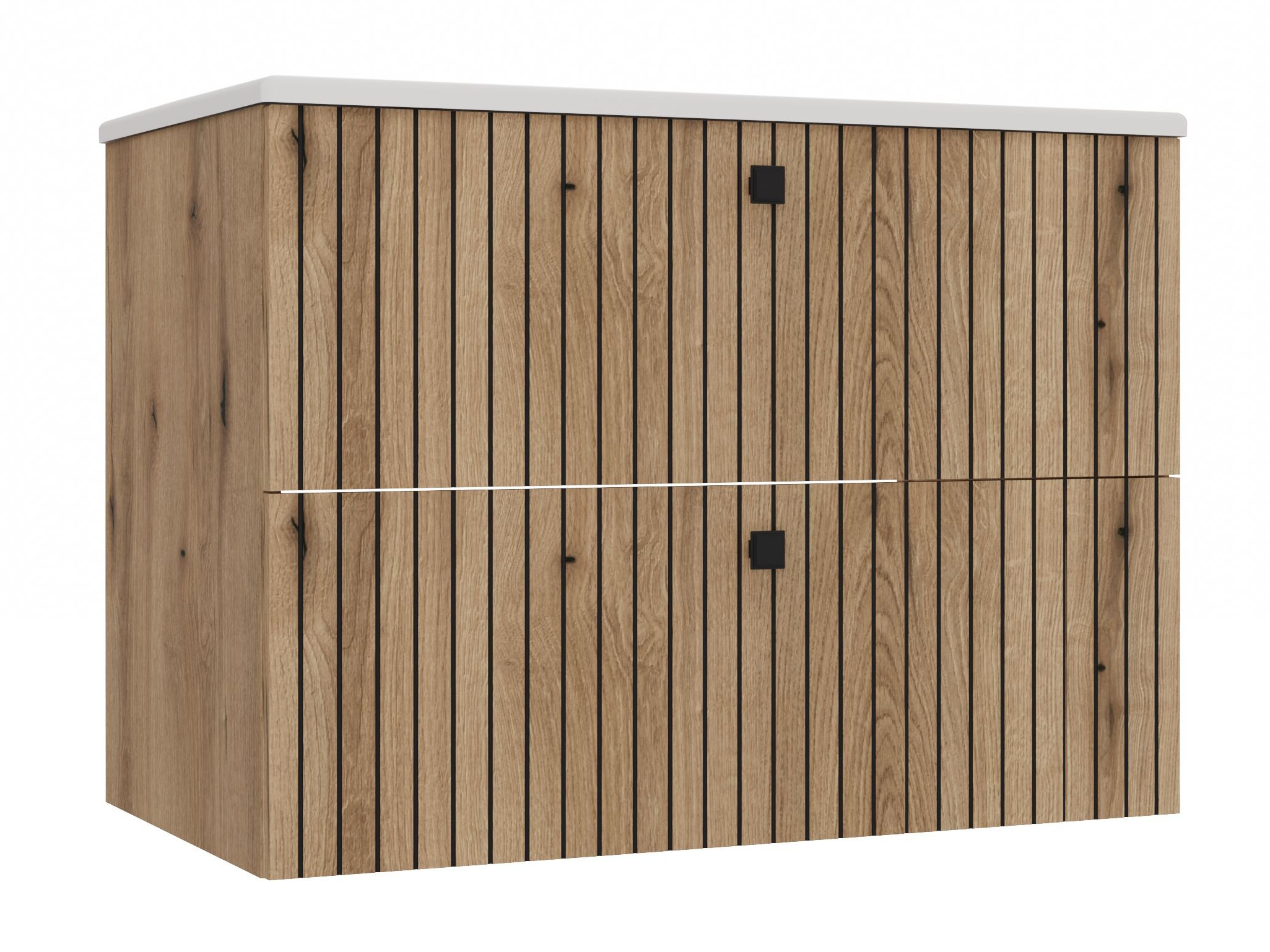 Armoire de salle de bains murale pour lavabo Mandeville 315 (Chêne)