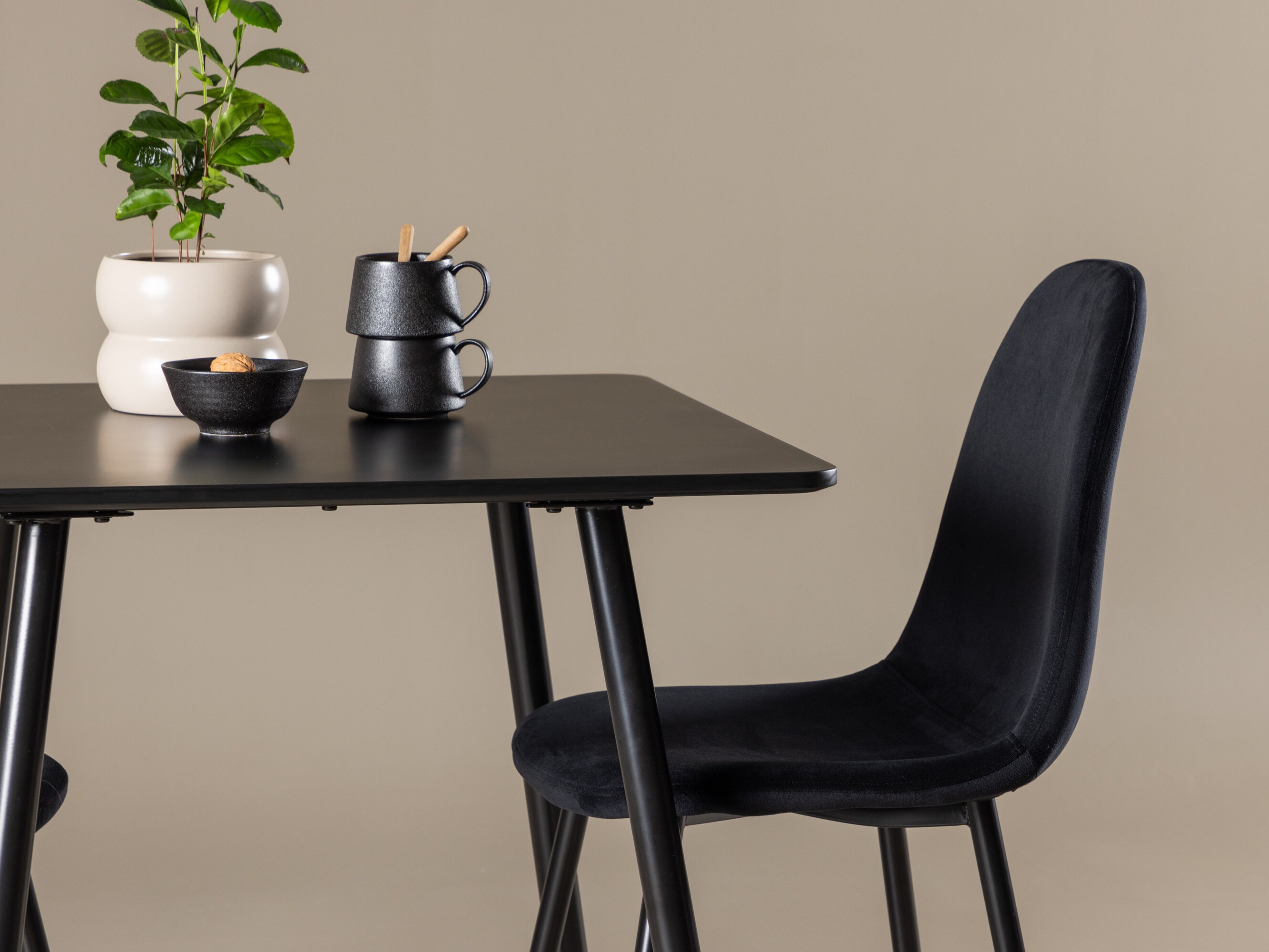 Salle à manger complète Dallas 4909 (Noir)