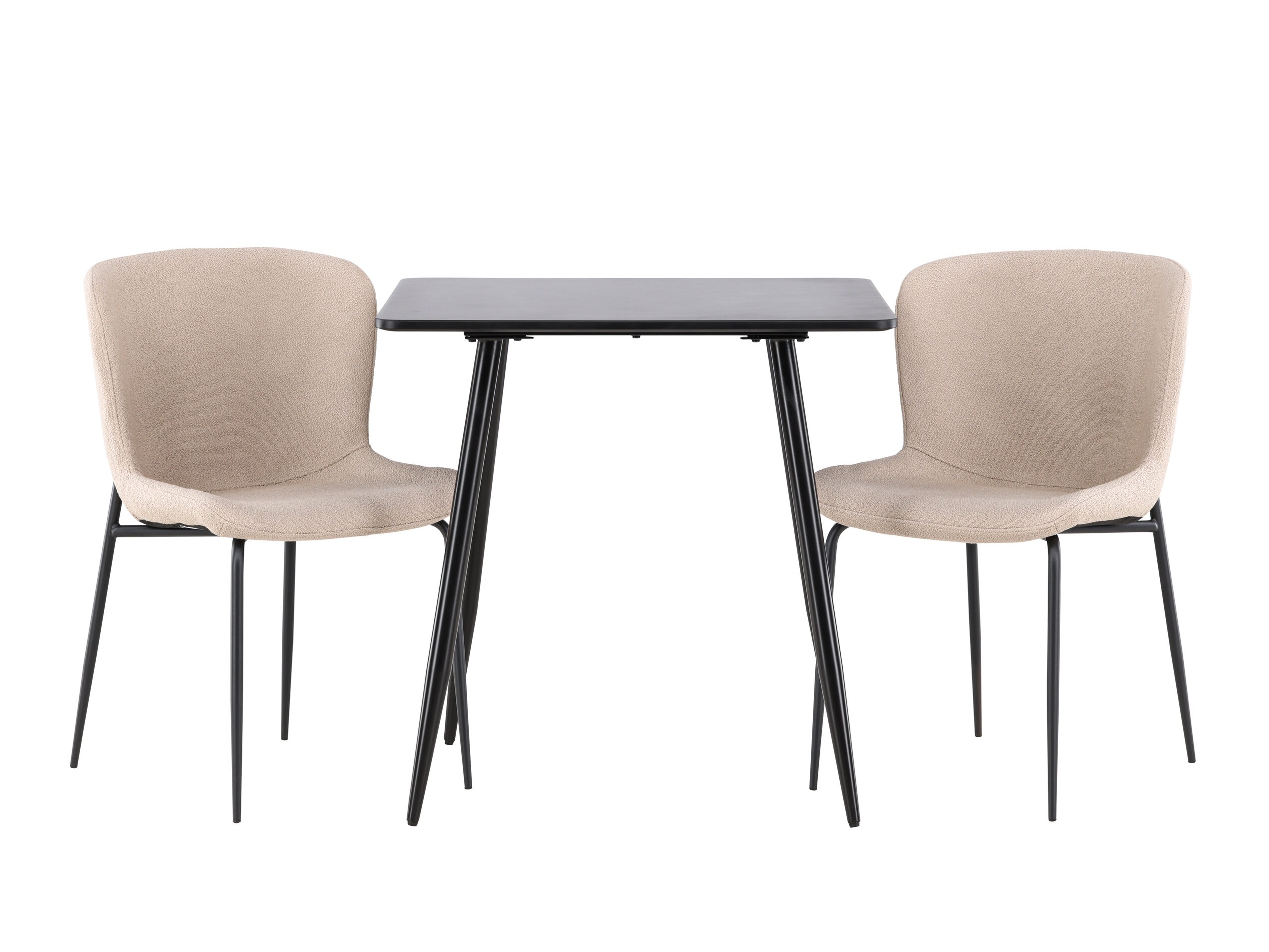 Salle à manger complète Dallas 4910 (Noir + Beige)
