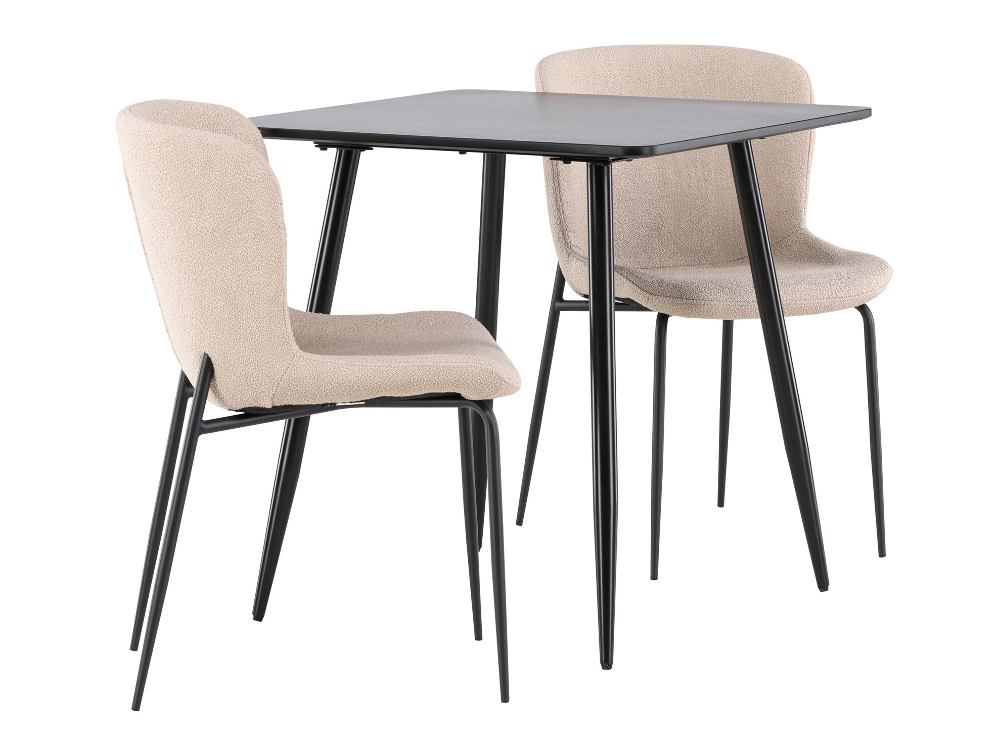 Salle à manger complète Dallas 4910 (Noir + Beige)