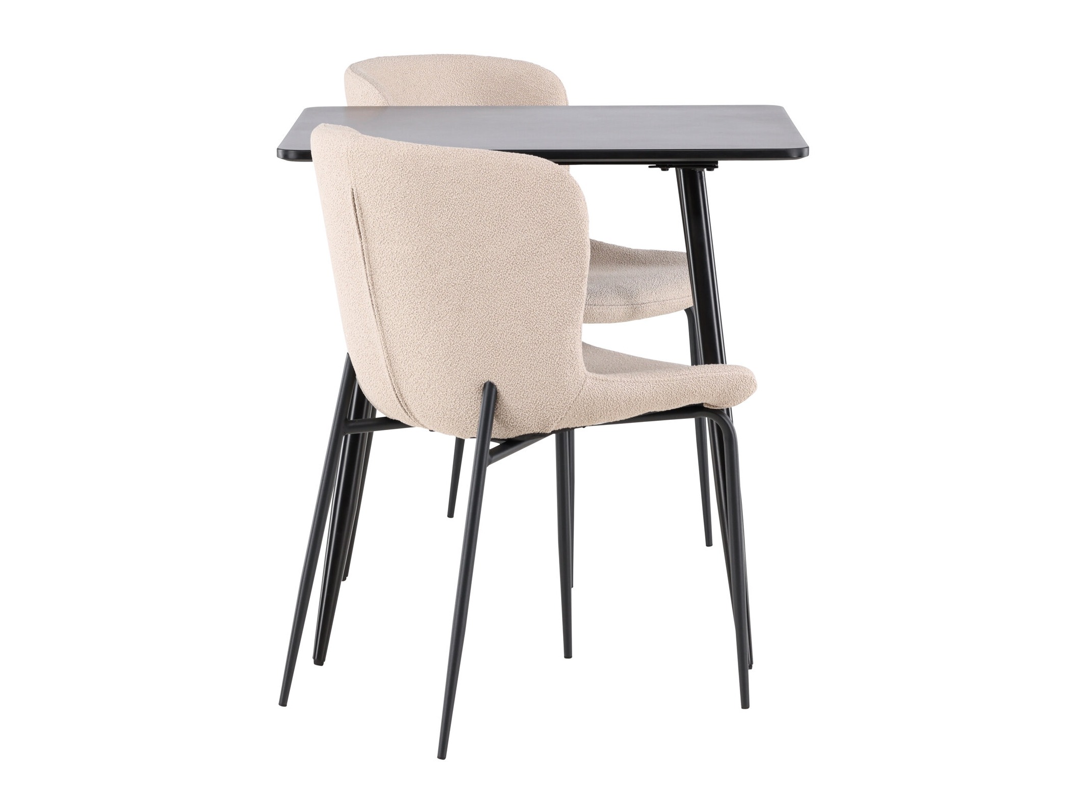 Salle à manger complète Dallas 4910 (Noir + Beige)