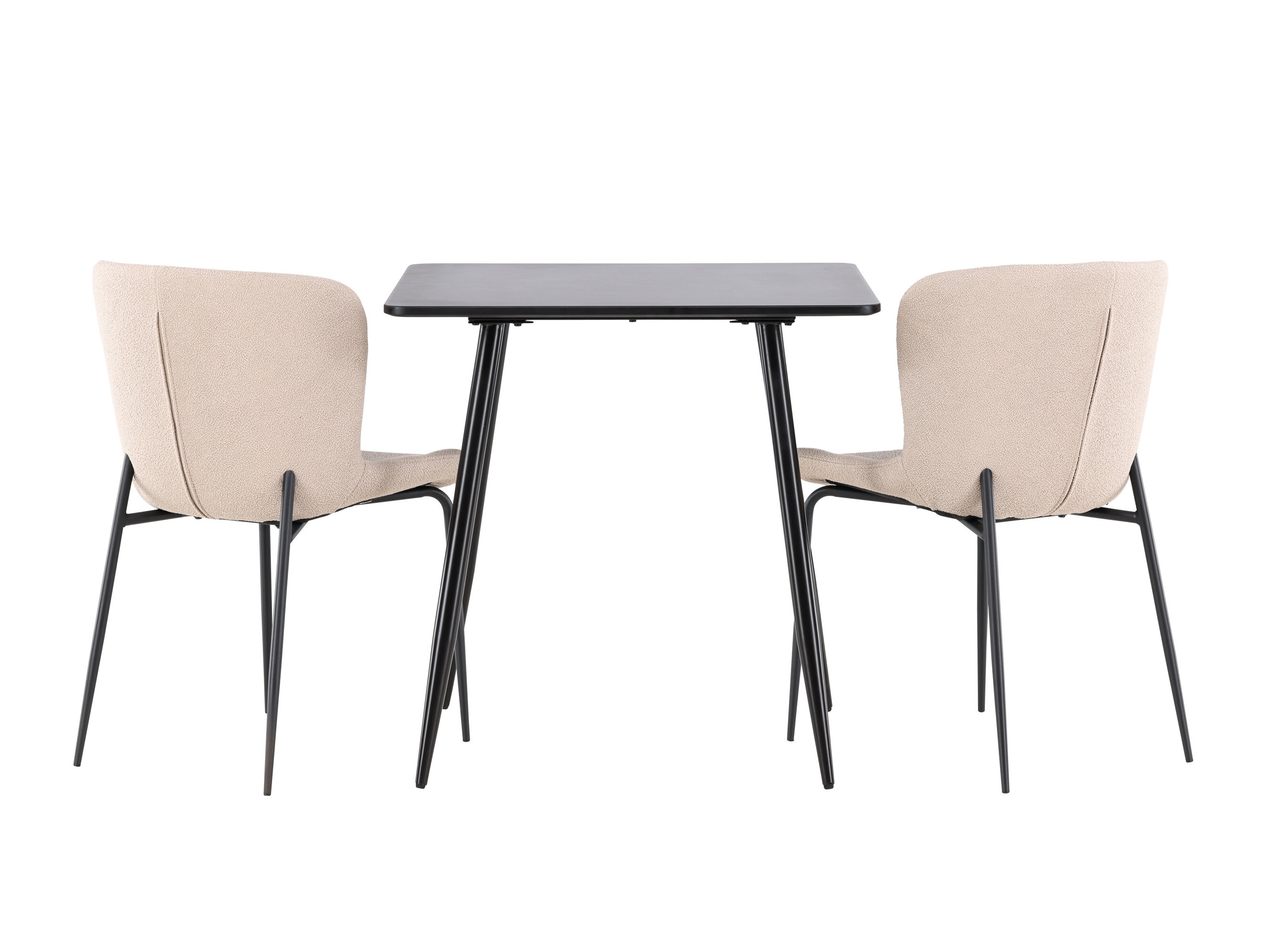 Salle à manger complète Dallas 4910 (Noir + Beige)