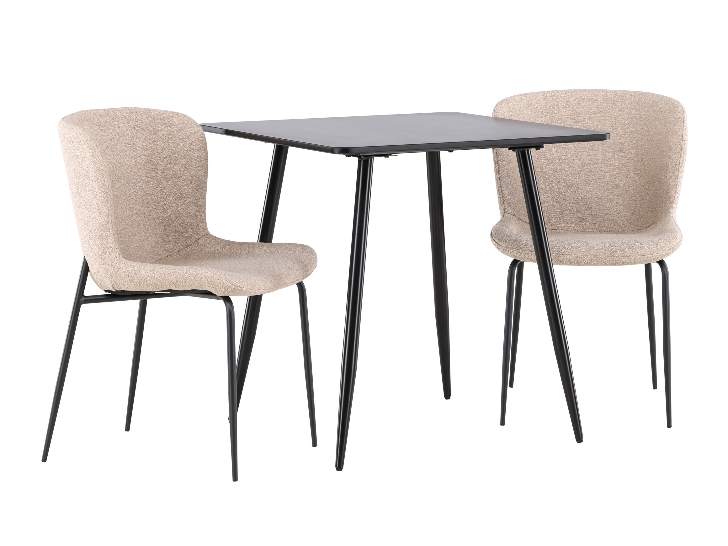 Salle à manger complète Dallas 4910 (Noir + Beige)