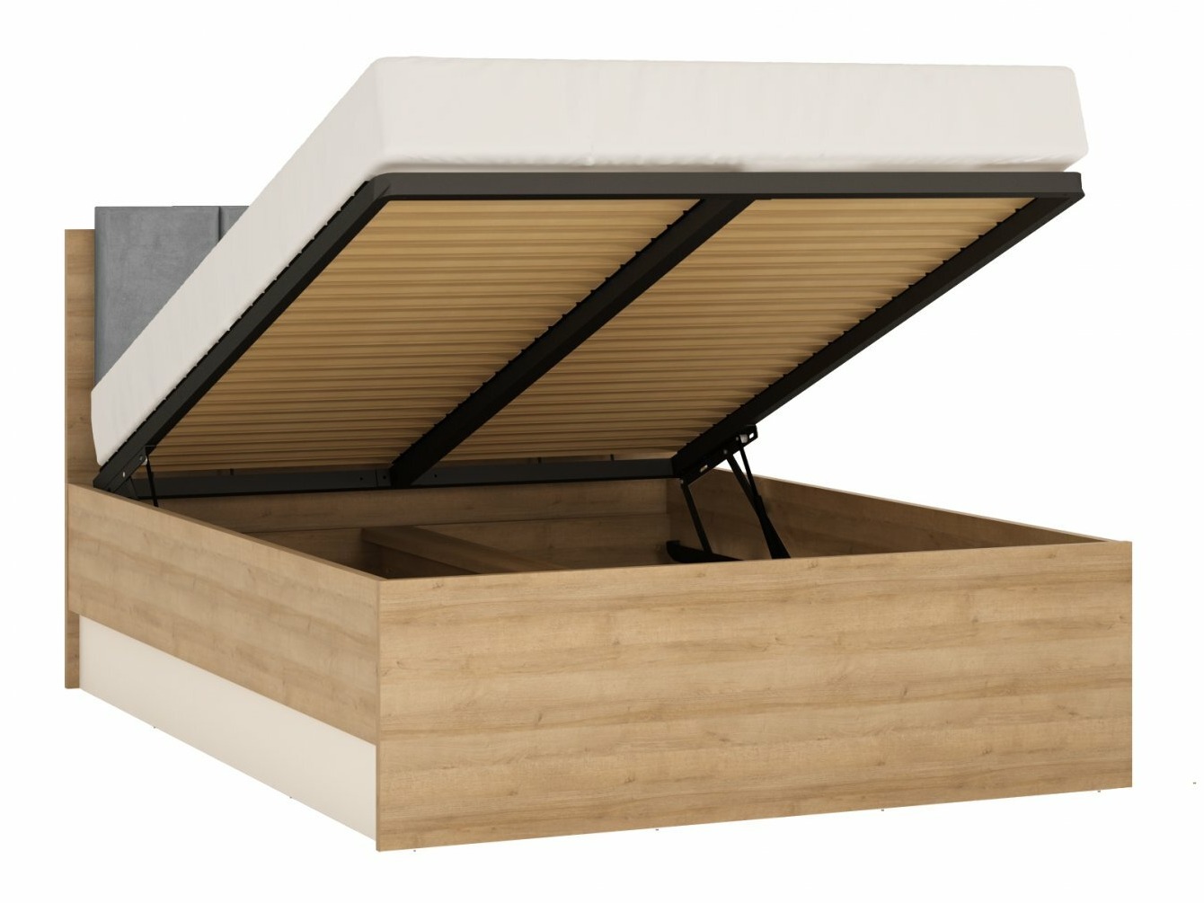 Ensemble de chambre Feldeli 122 (Riviera chêne + Blanc brillant)
