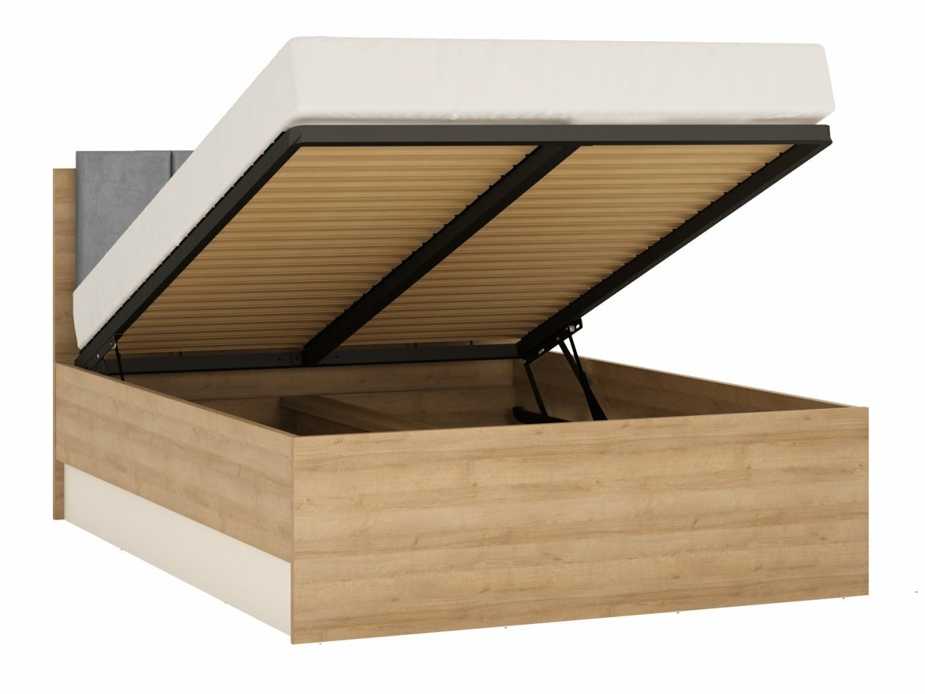 Ensemble de chambre Feldeli 122 (Riviera chêne + Blanc brillant)