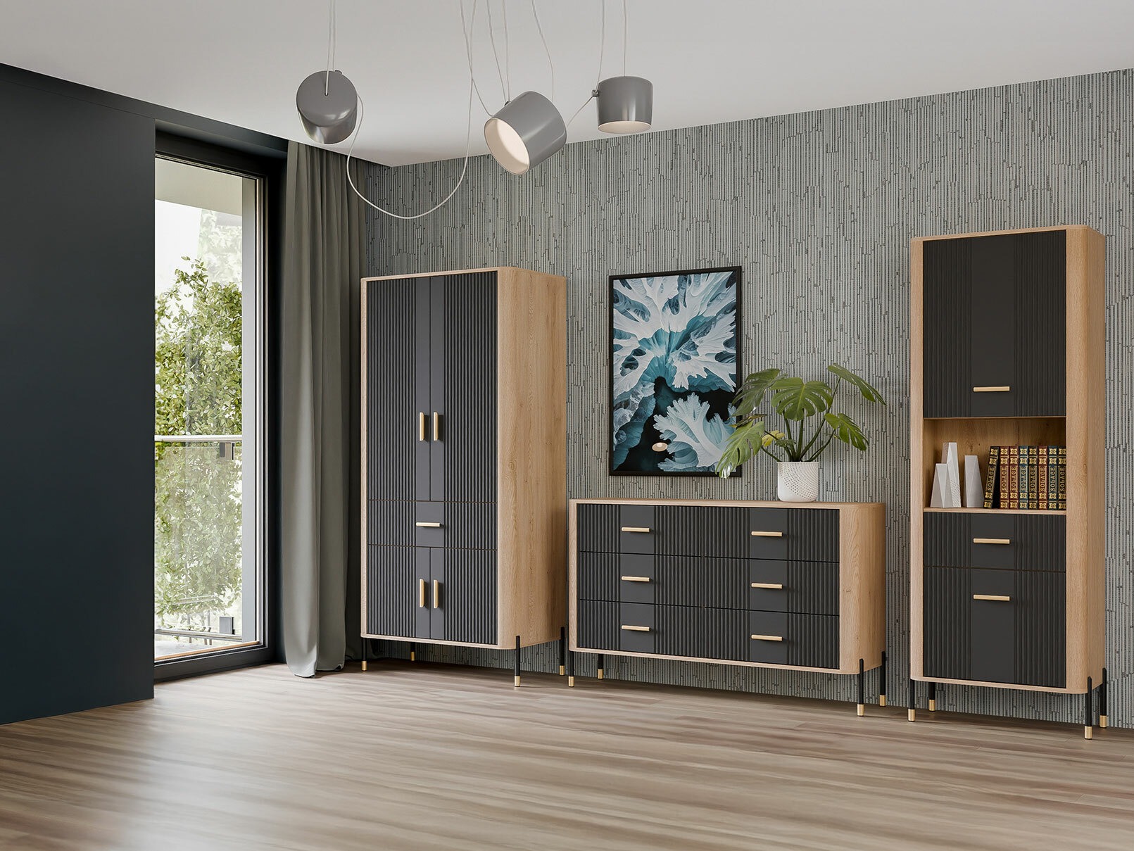 Armoire Flosora 133 (Anthracite)
