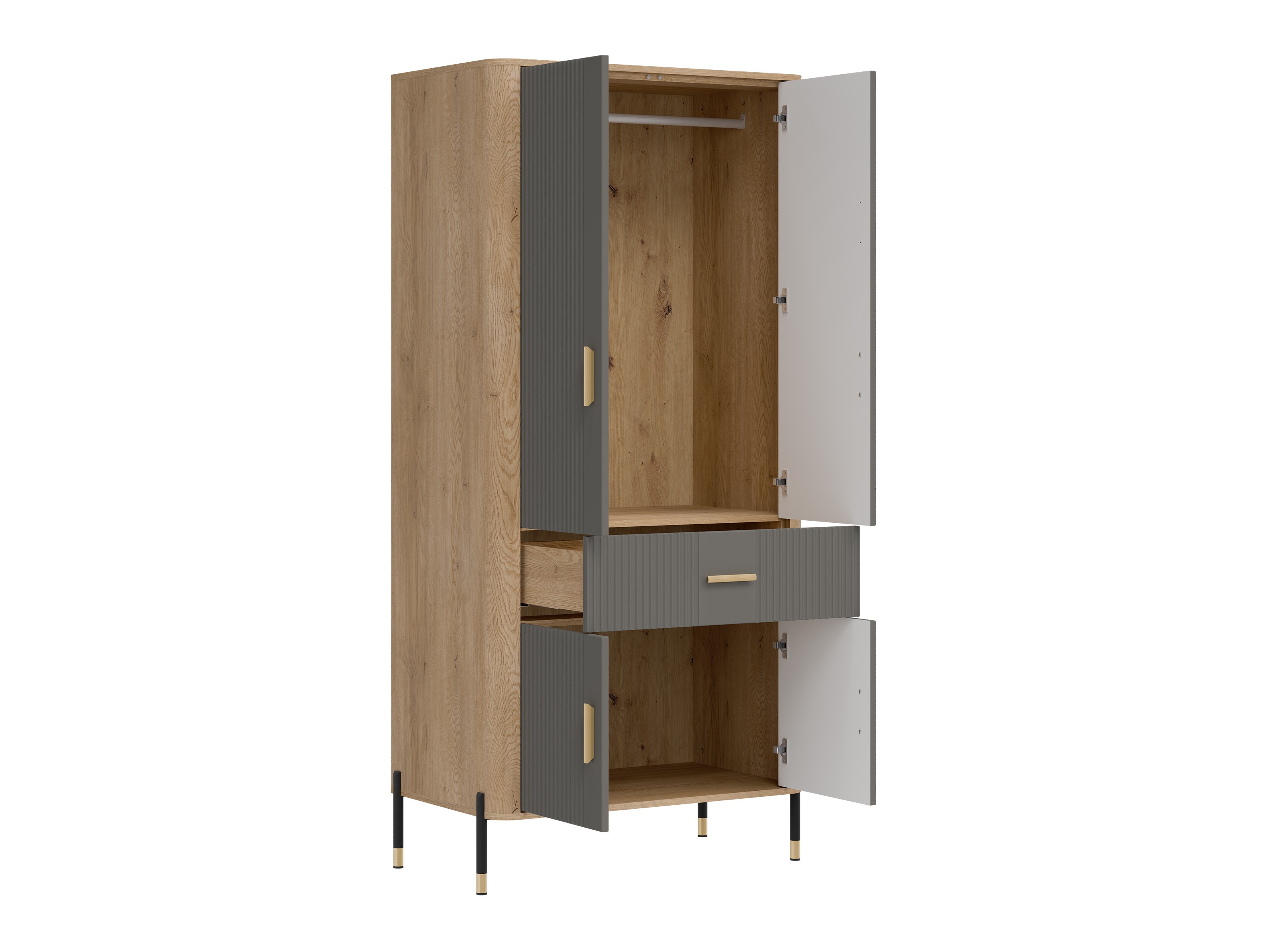 Armoire Flosora 133 (Gris)