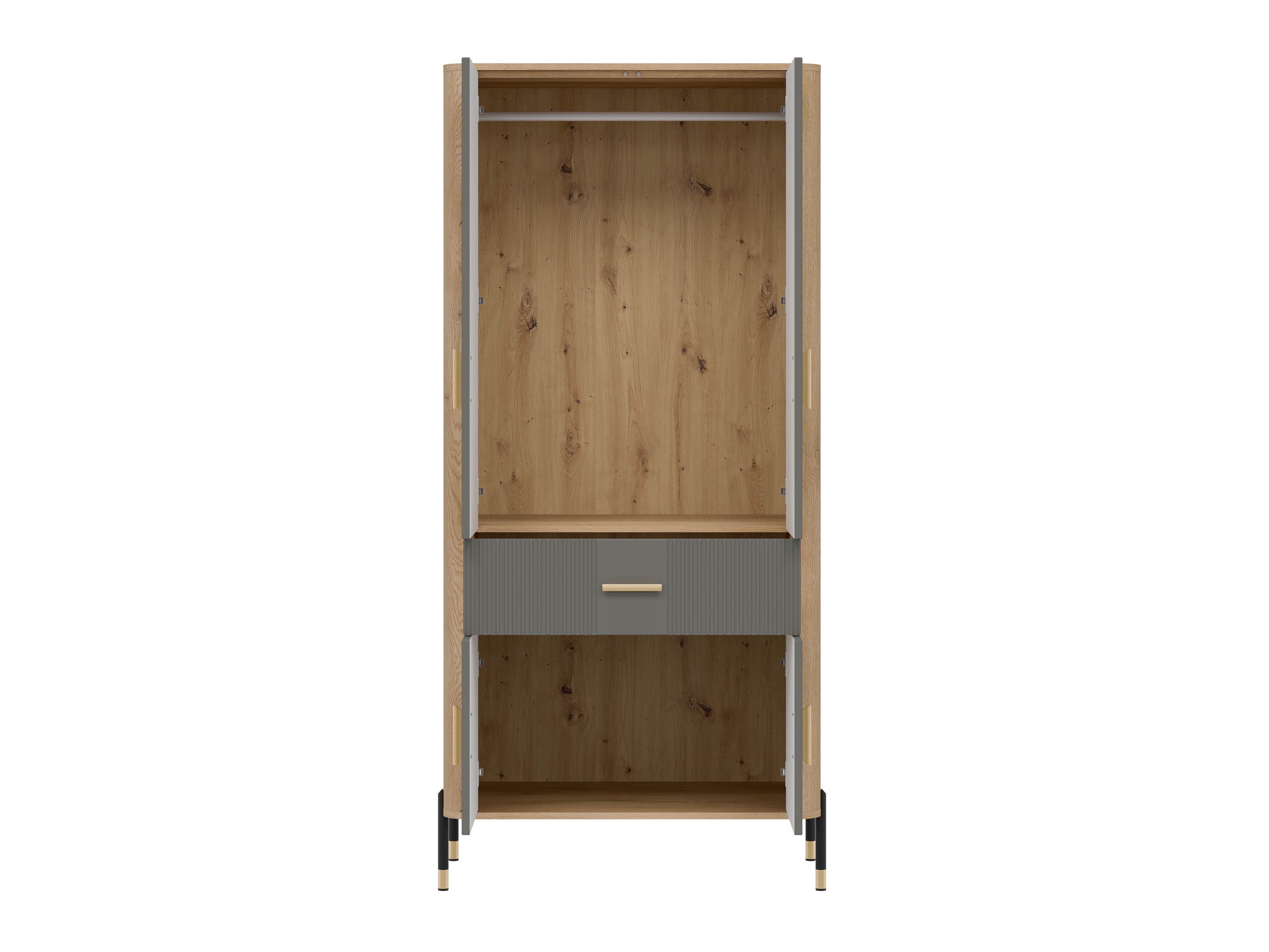 Armoire Flosora 133 (Gris)