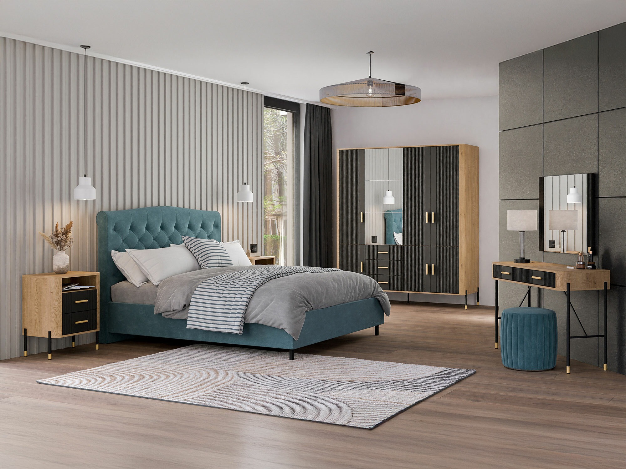 Armoire Flosora 135 (Anthracite)