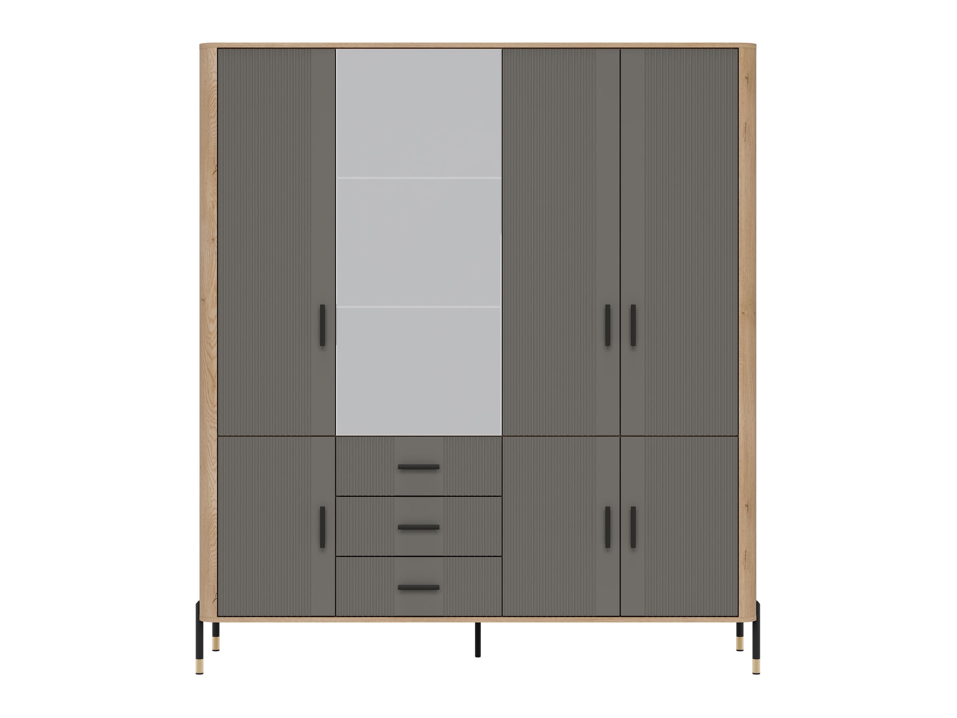 Armoire Flosora 135 (Gris)