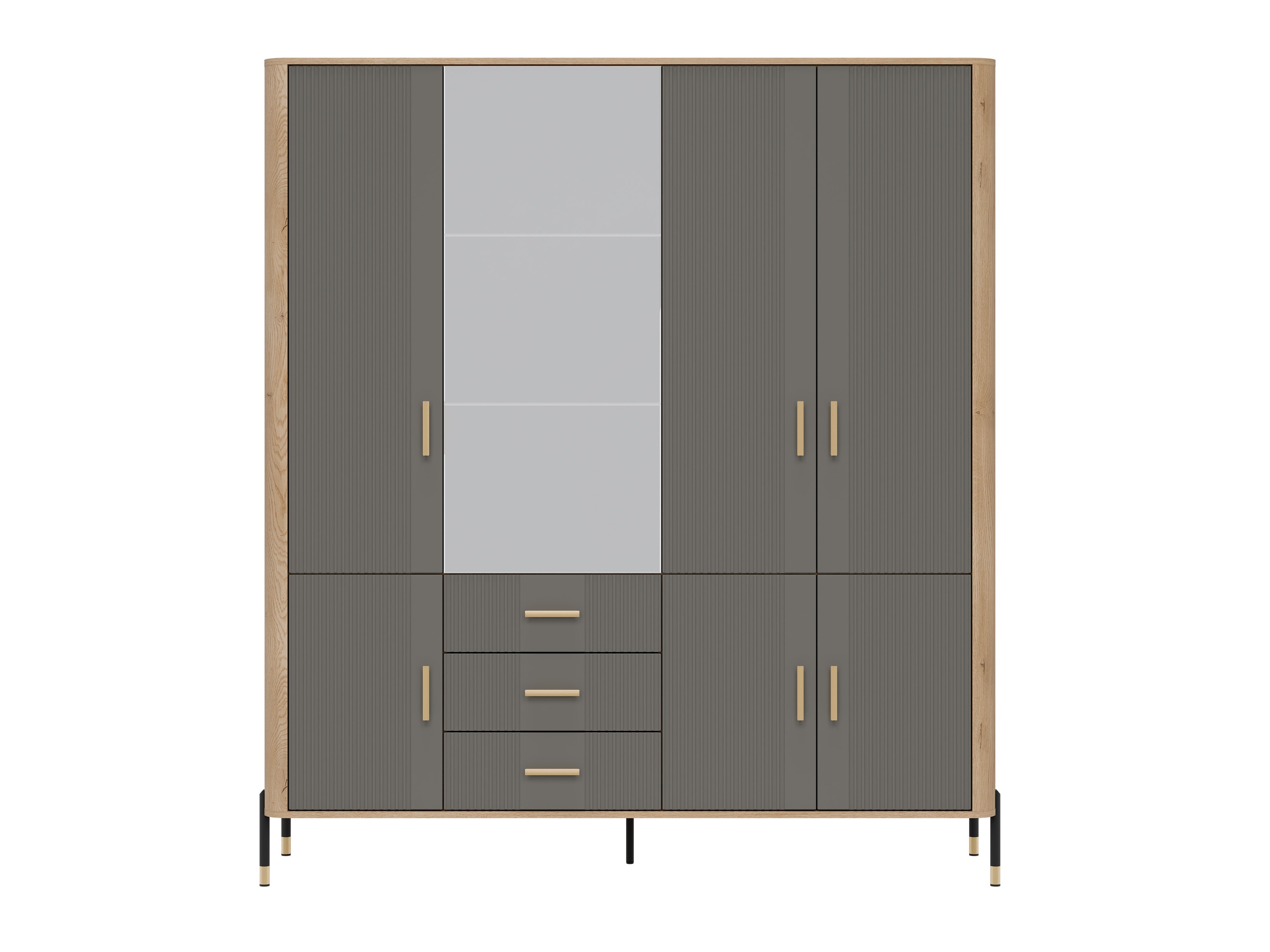 Armoire Flosora 135 (Gris)