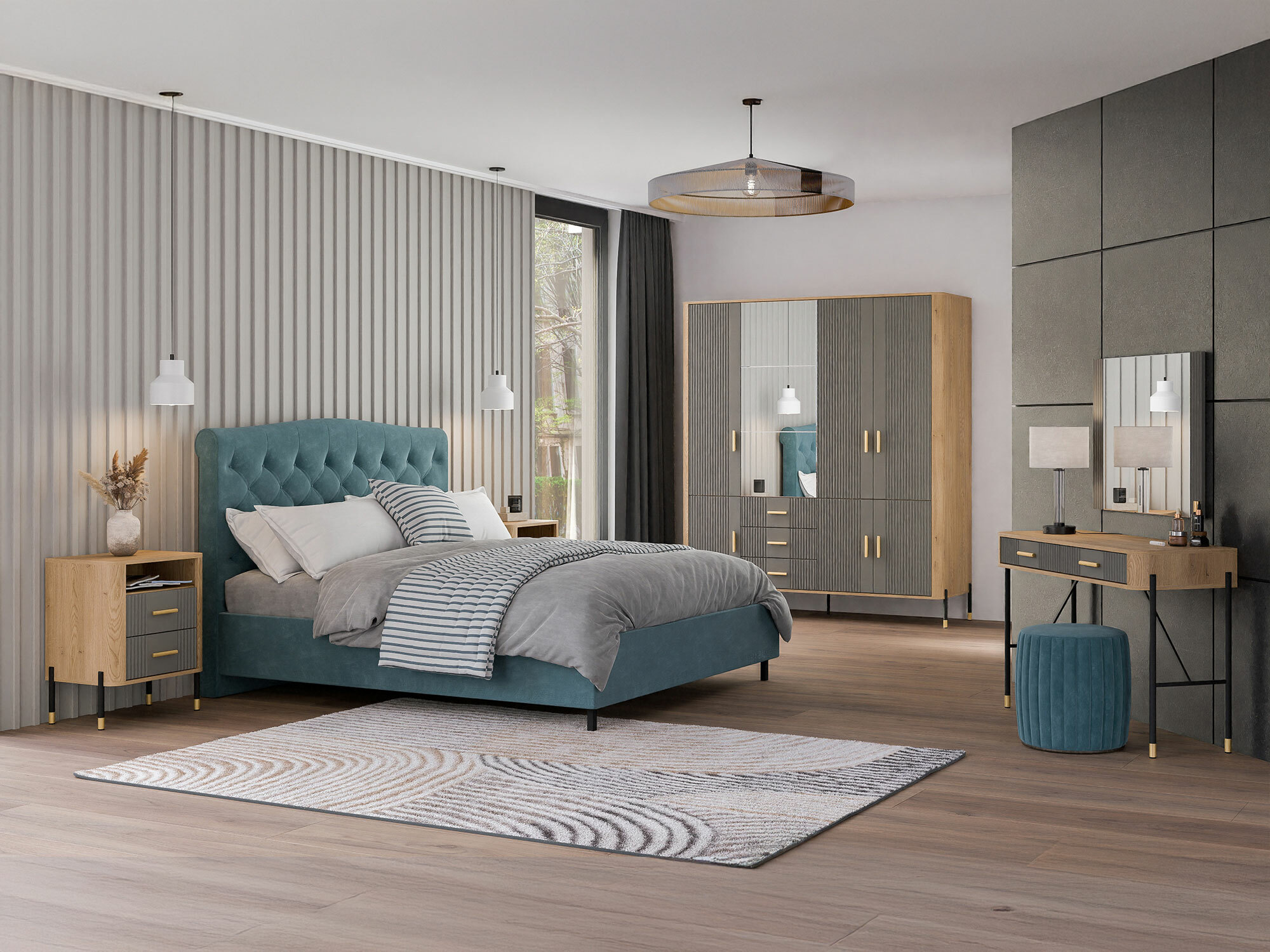 Coiffeuse Flosora 137 (Gris)