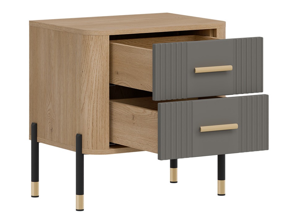 Table de chevet Flosora 140 (Gris)
