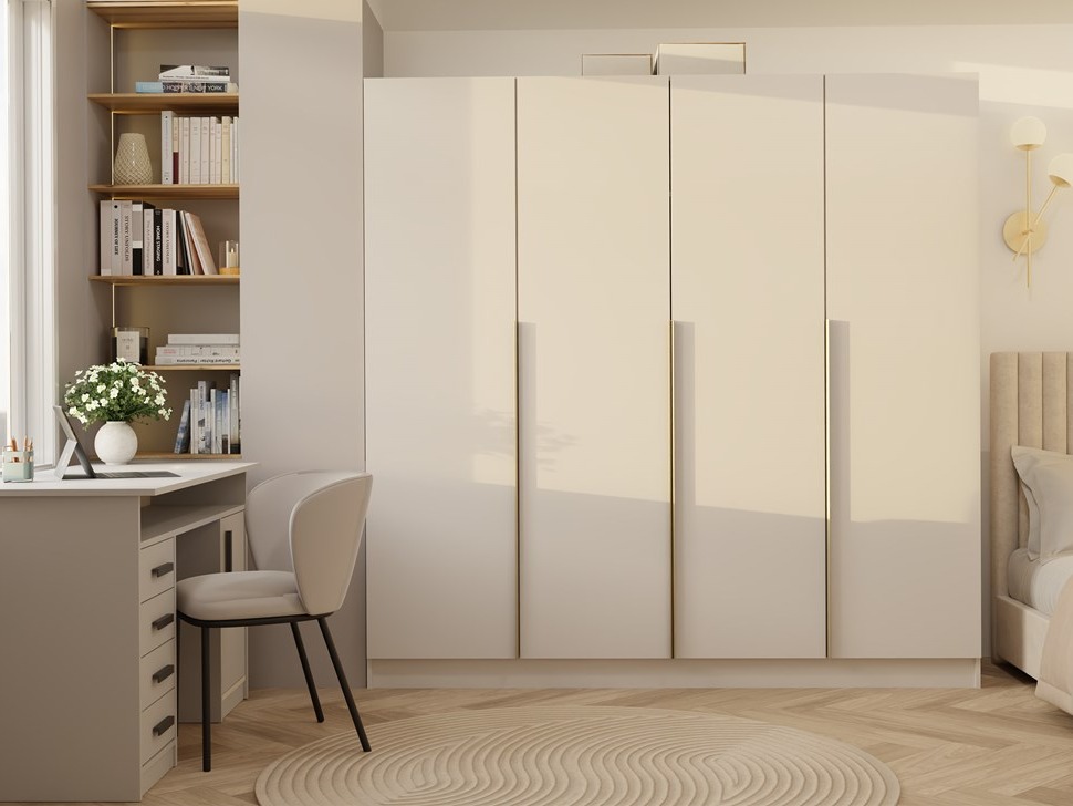 Armoire Mandeville 370 (Cachemire + Doré)