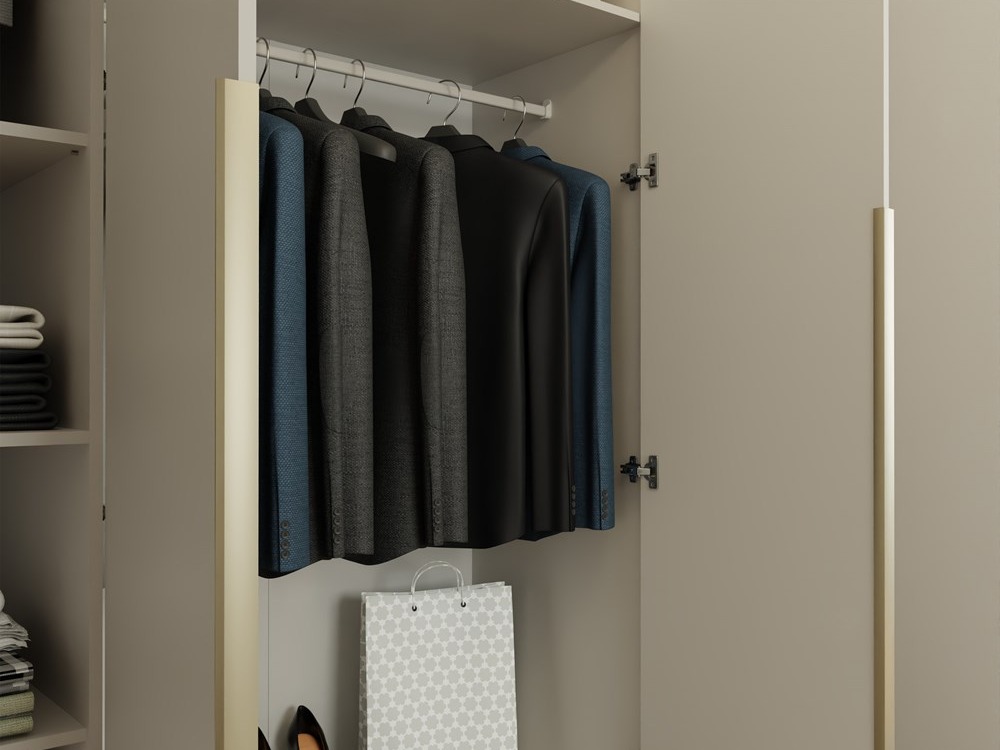 Armoire Mandeville 370 (Cachemire + Doré)