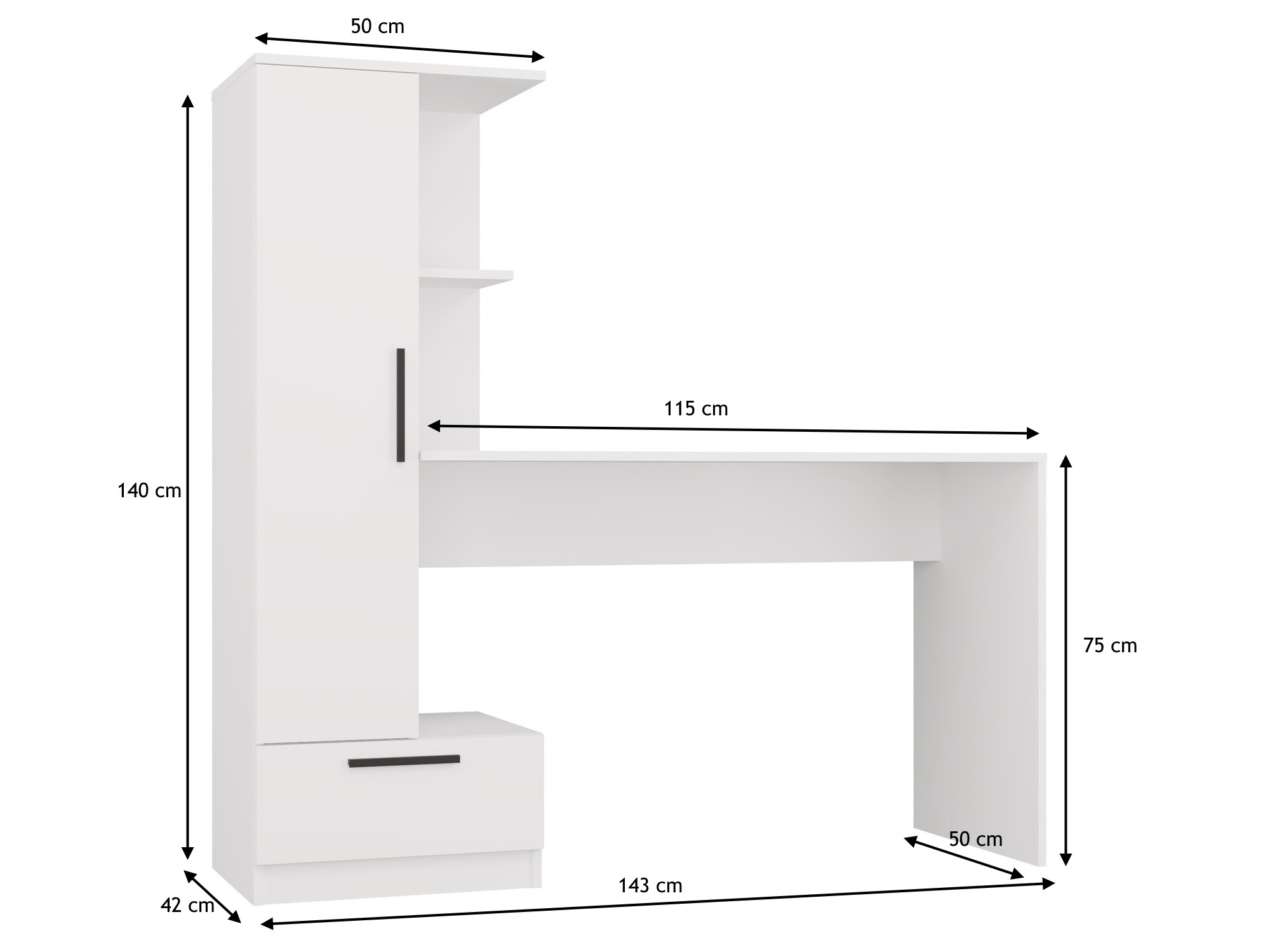 Bureau Mandeville 321 (Chêne Artisan)