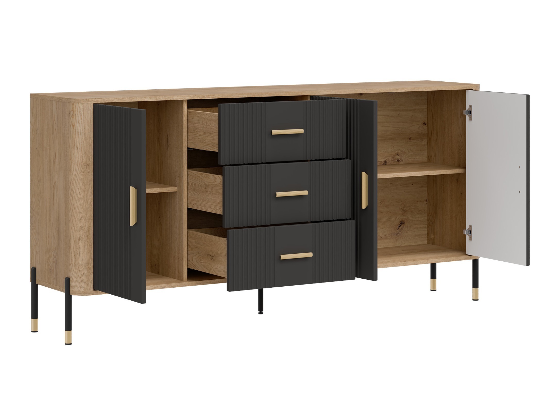 Ensemble de salon Flosora 147 (Anthracite)