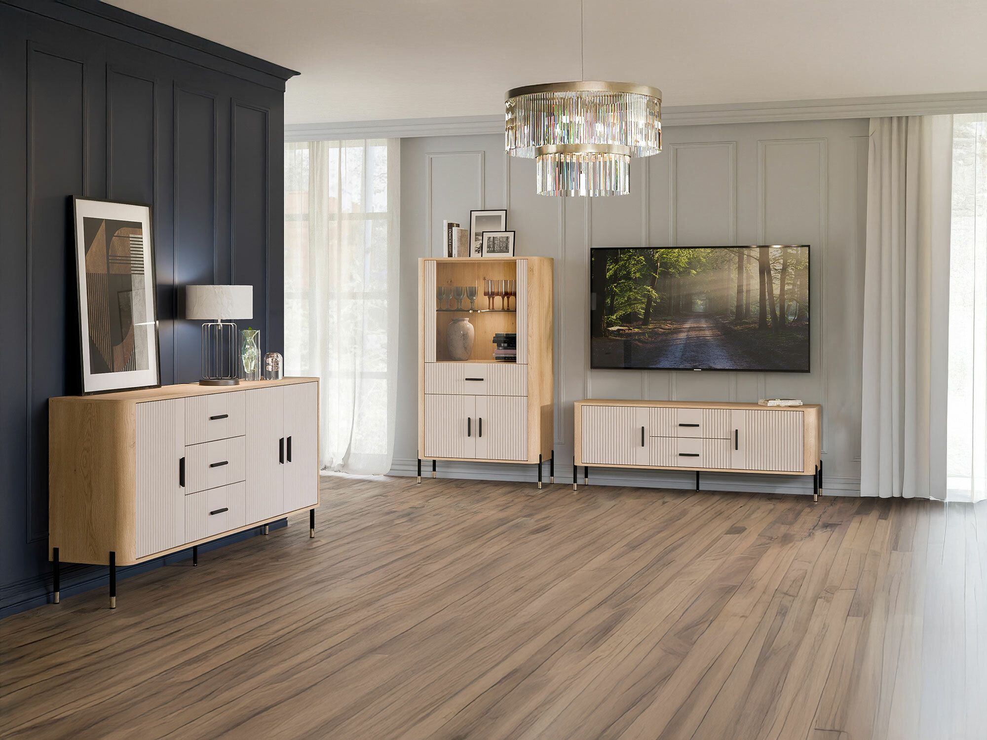 Ensemble de salon Flosora 147 (Cachemire)