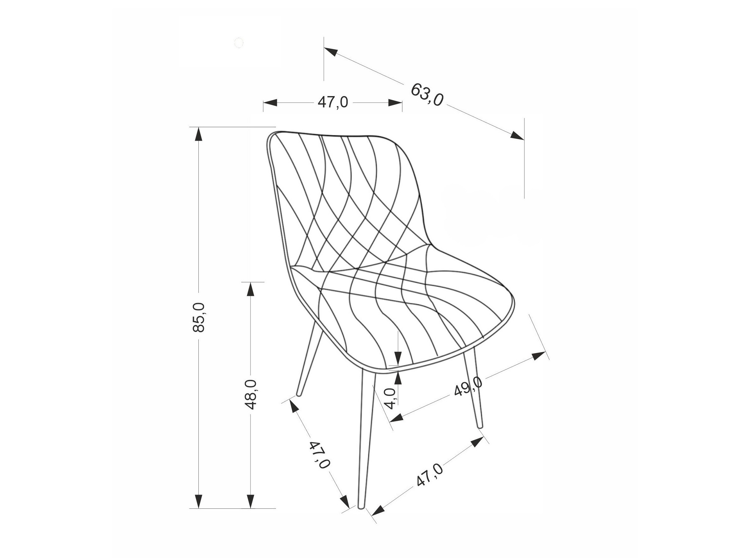 Chaise Houston 2033 (Gris)