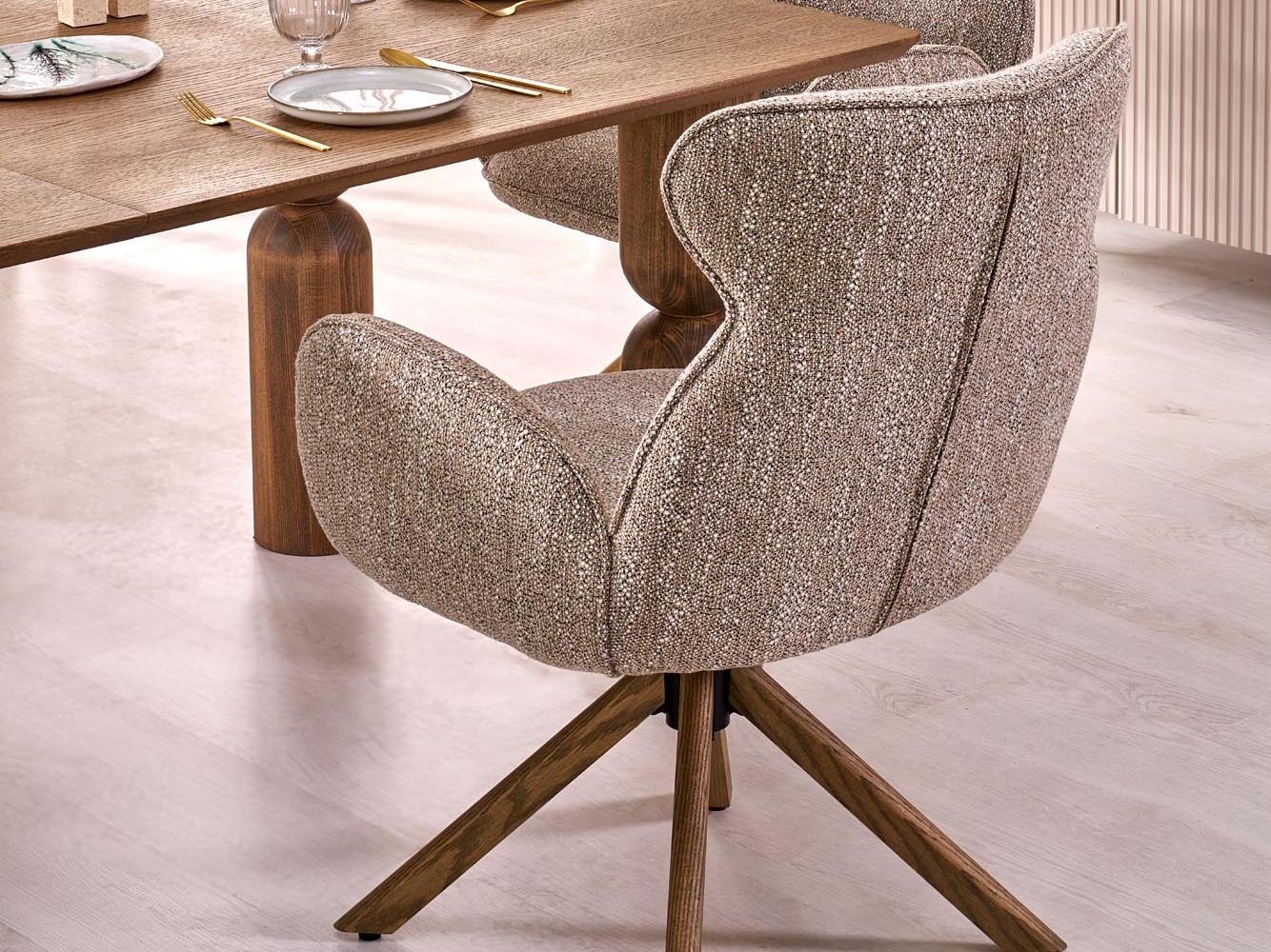 Chaise Houston 2041 (Beige + Clair bois)