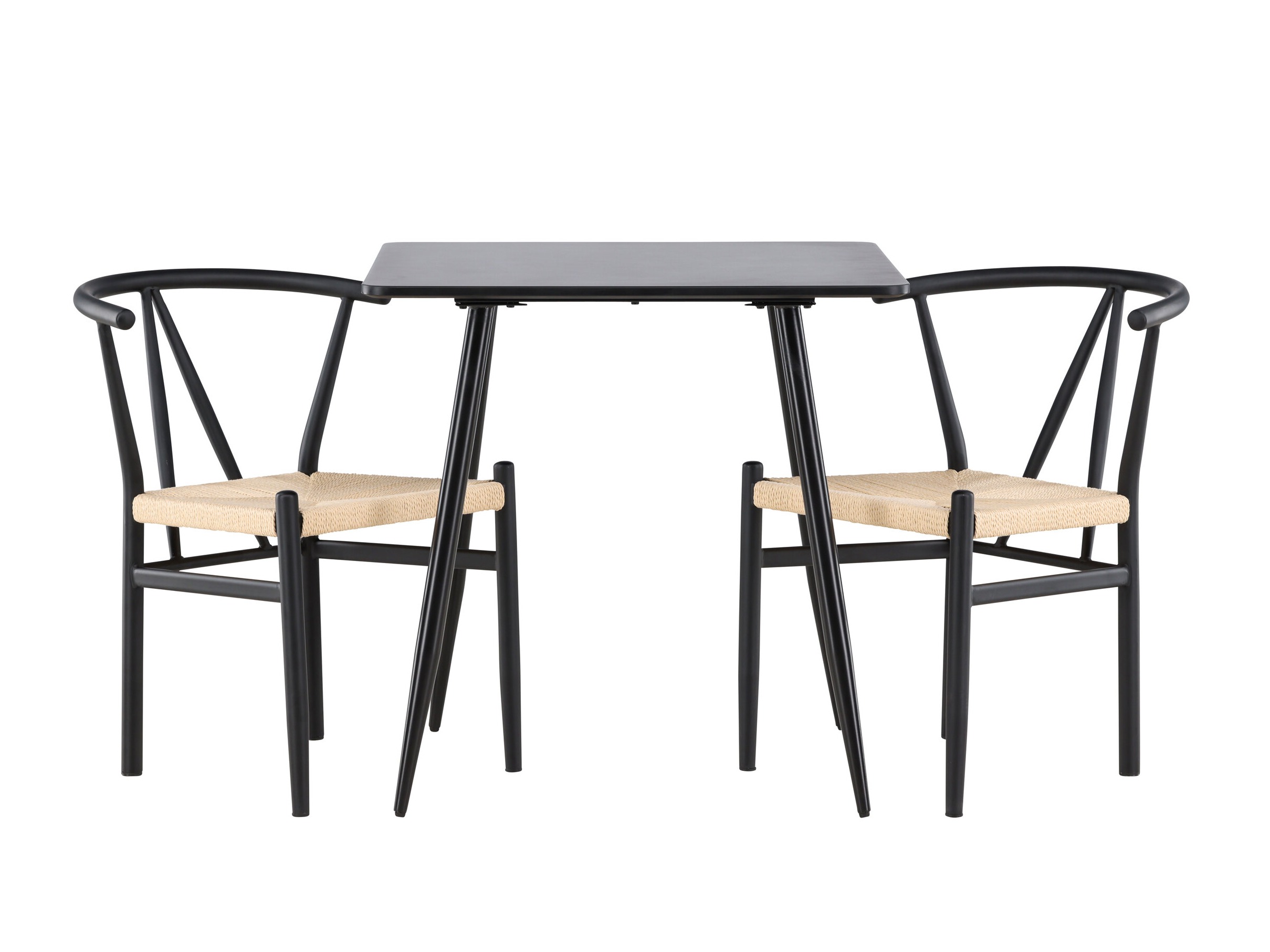 Salle à manger complète Dallas 4920 (Noir + Brun clair)
