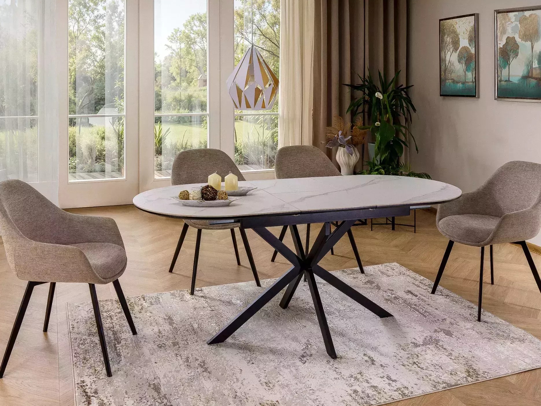 Table Detroit 862 (Marbre blanc)