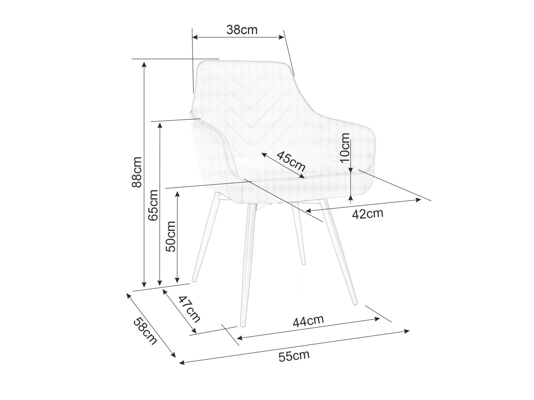 Chaise Detroit 867 (Gris)
