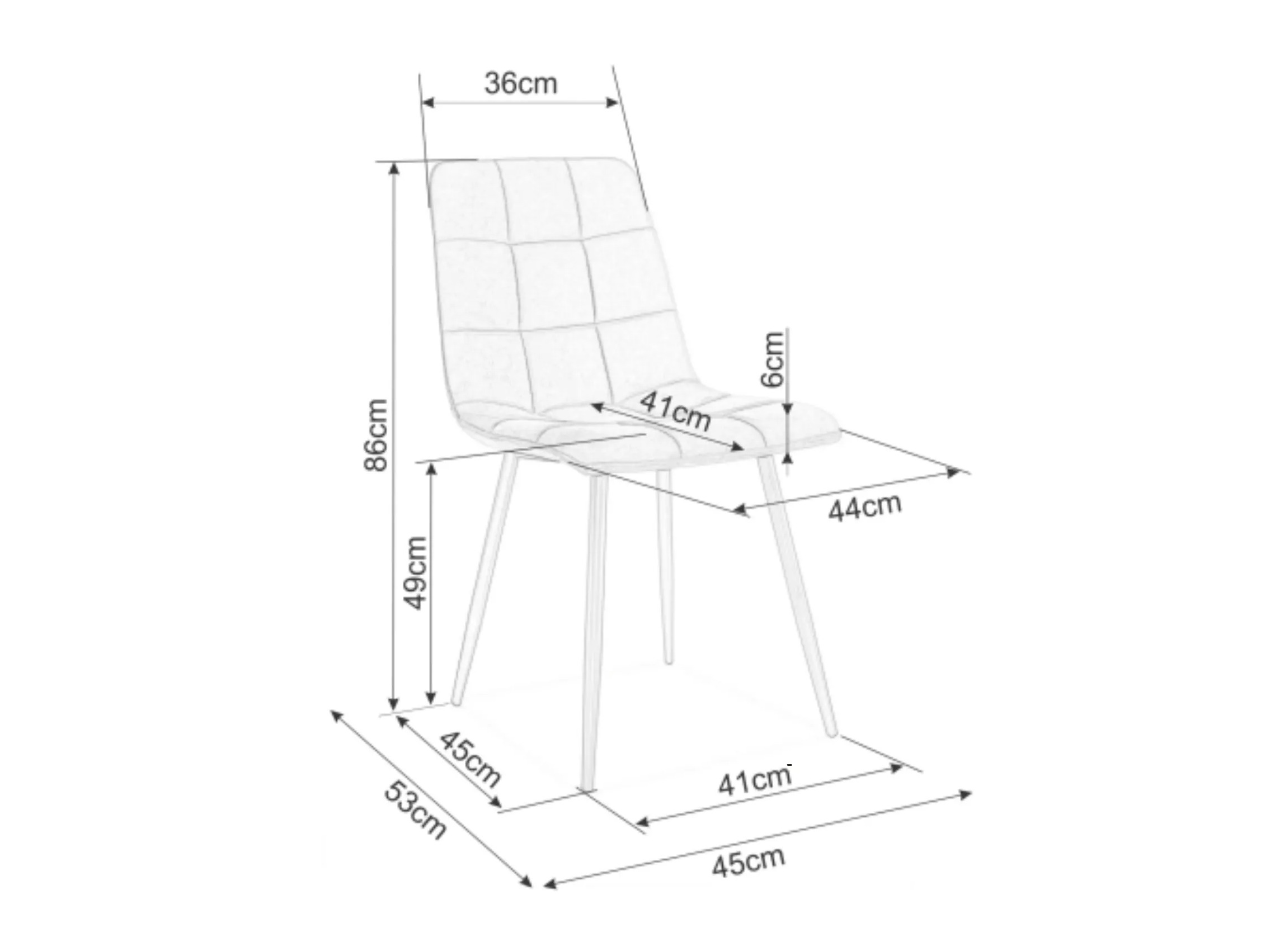 Chaise Detroit 882 (Gris)
