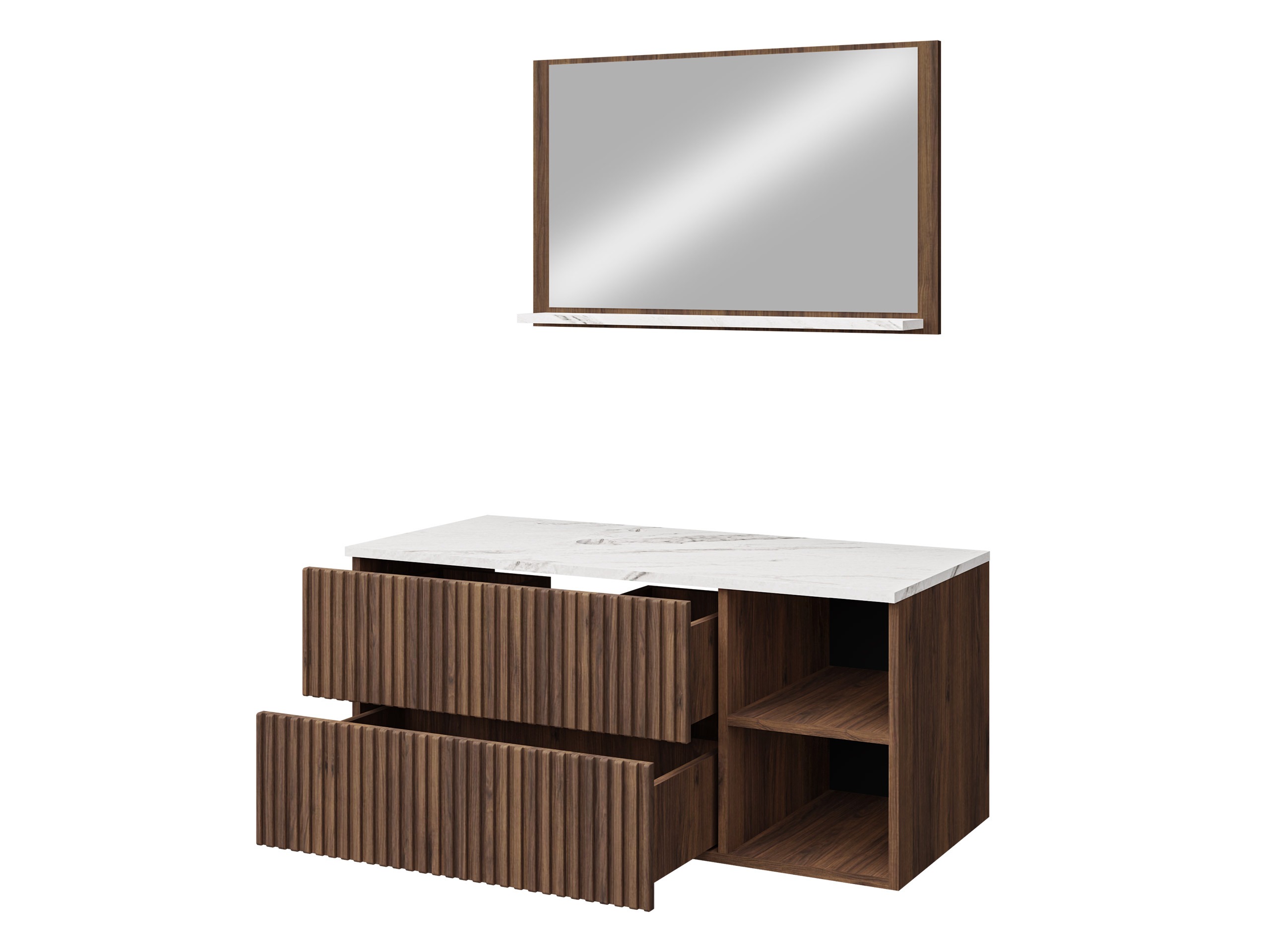 Ensemble de salle de bain Nauta (Cachemire + Chêne)
