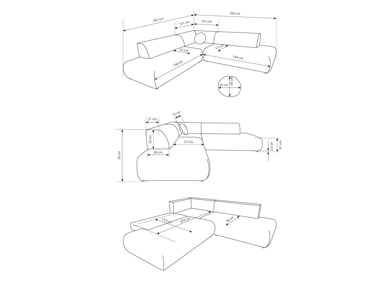 Canapé d'angle Kingston 186 (Vinci 26)