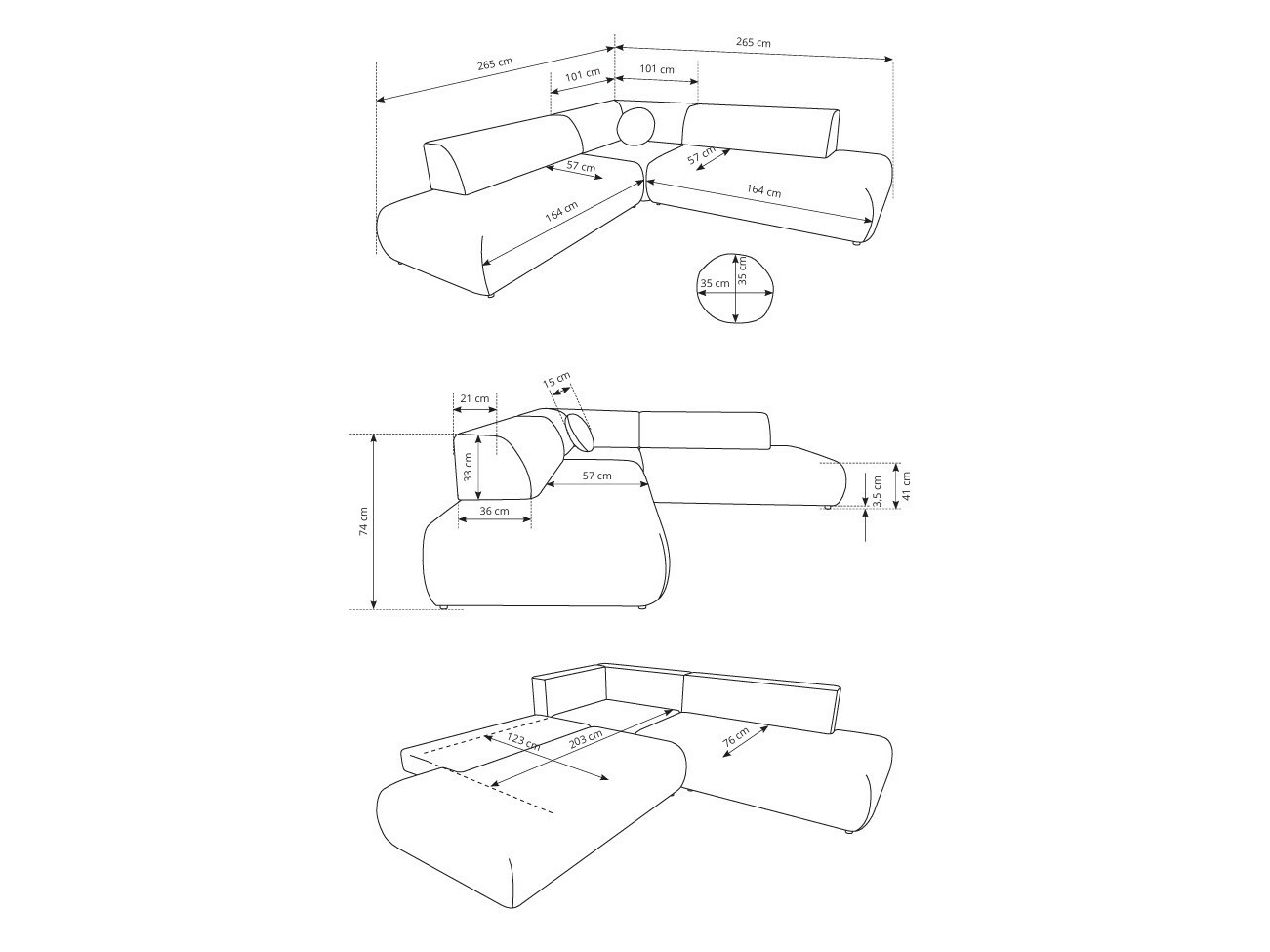 Canapé d'angle Kingston 186 (Vinci 42)