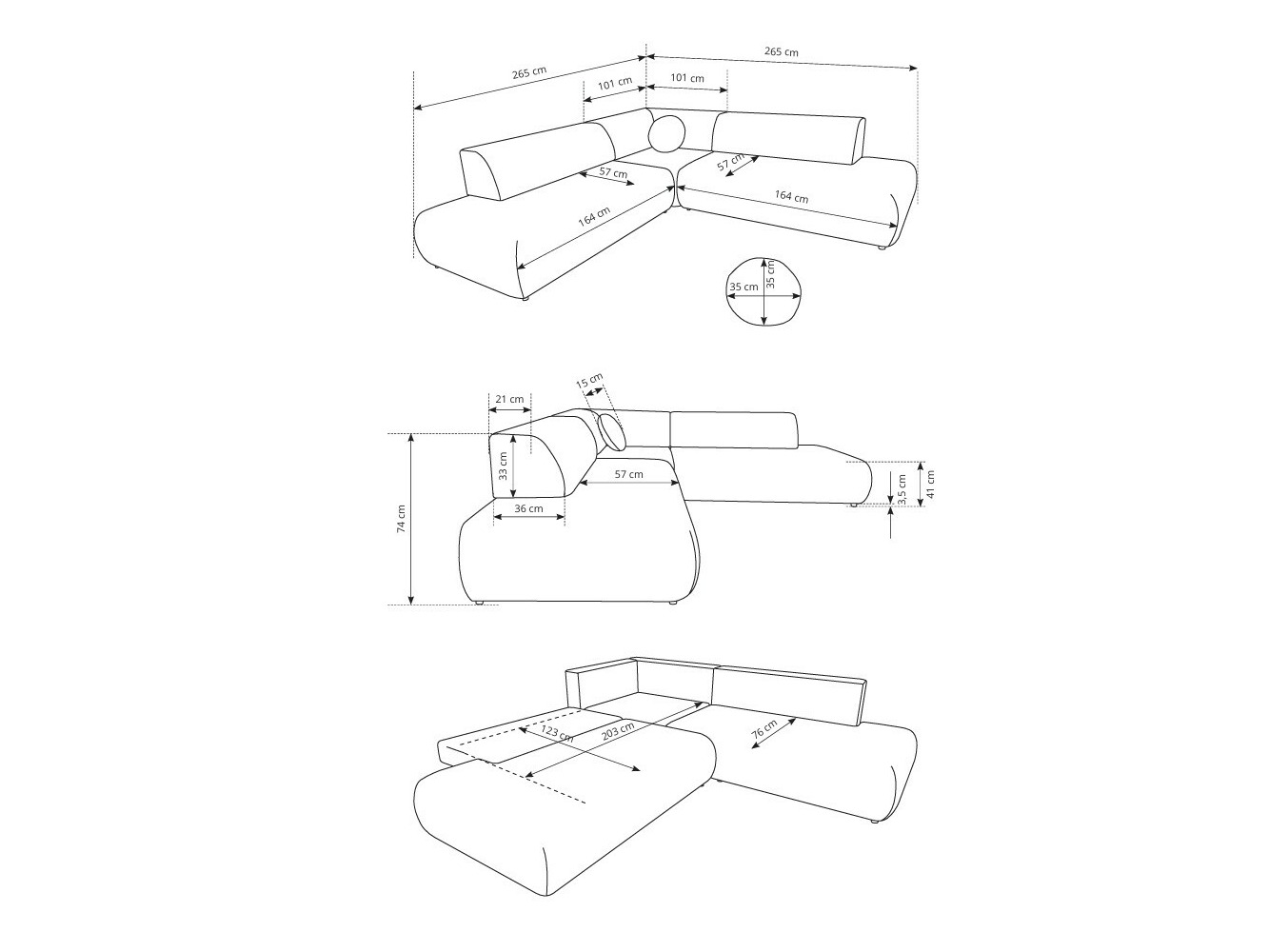 Canapé d'angle Kingston 186 (Vinci 42)