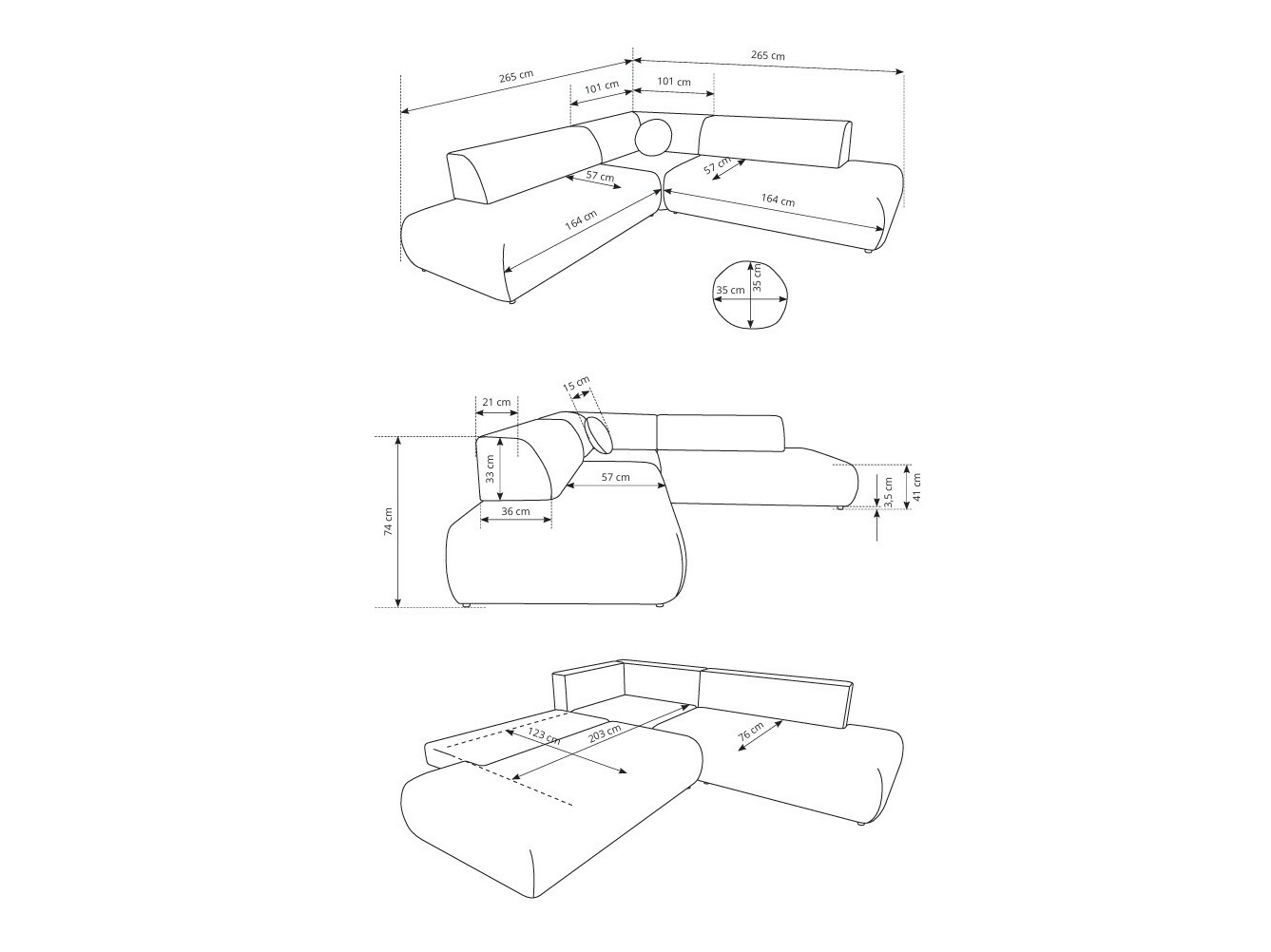 Canapé d'angle Kingston 186 (Vinci 88)