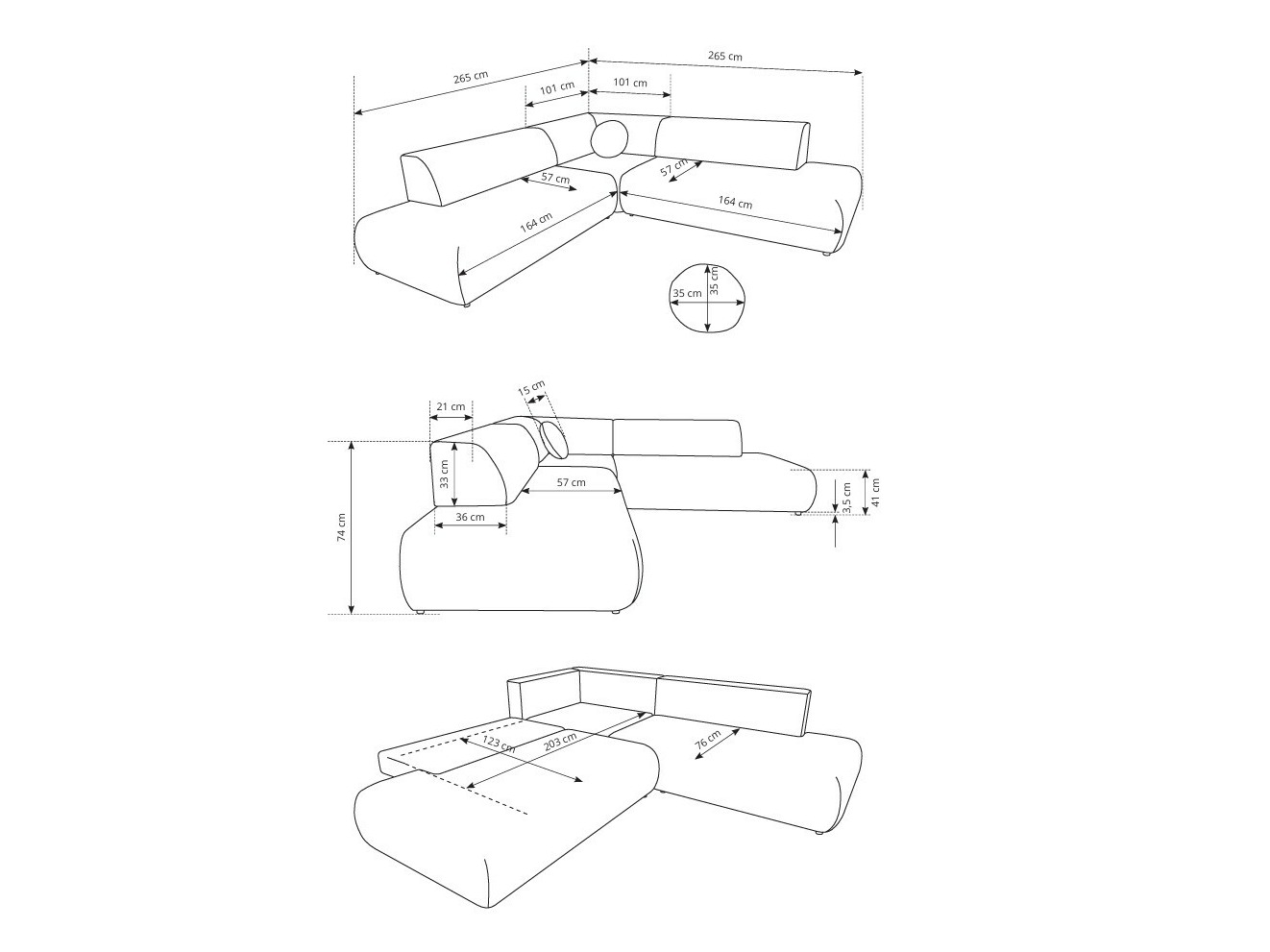 Canapé d'angle Kingston 186 (Vinci 88)