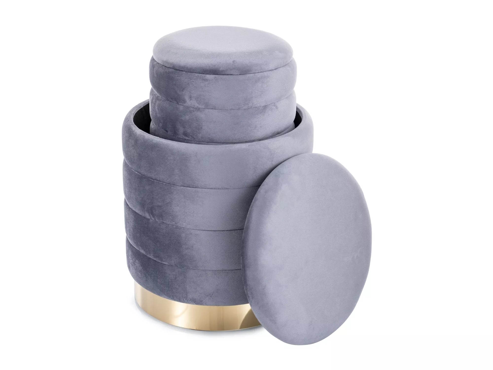 Ensemble de poufs Detroit 906 (Gris)