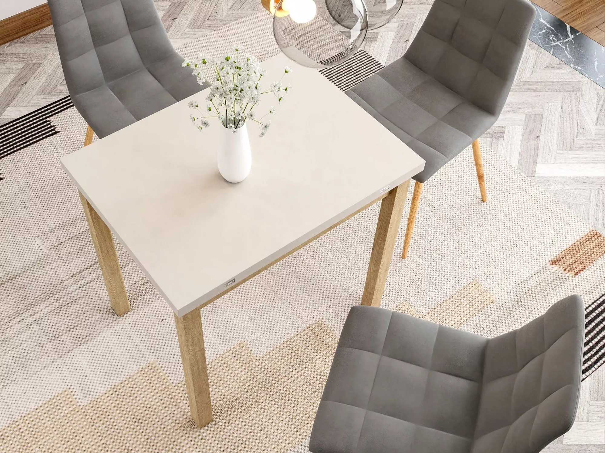 Table Detroit 898 (Cachemire + Chêne)