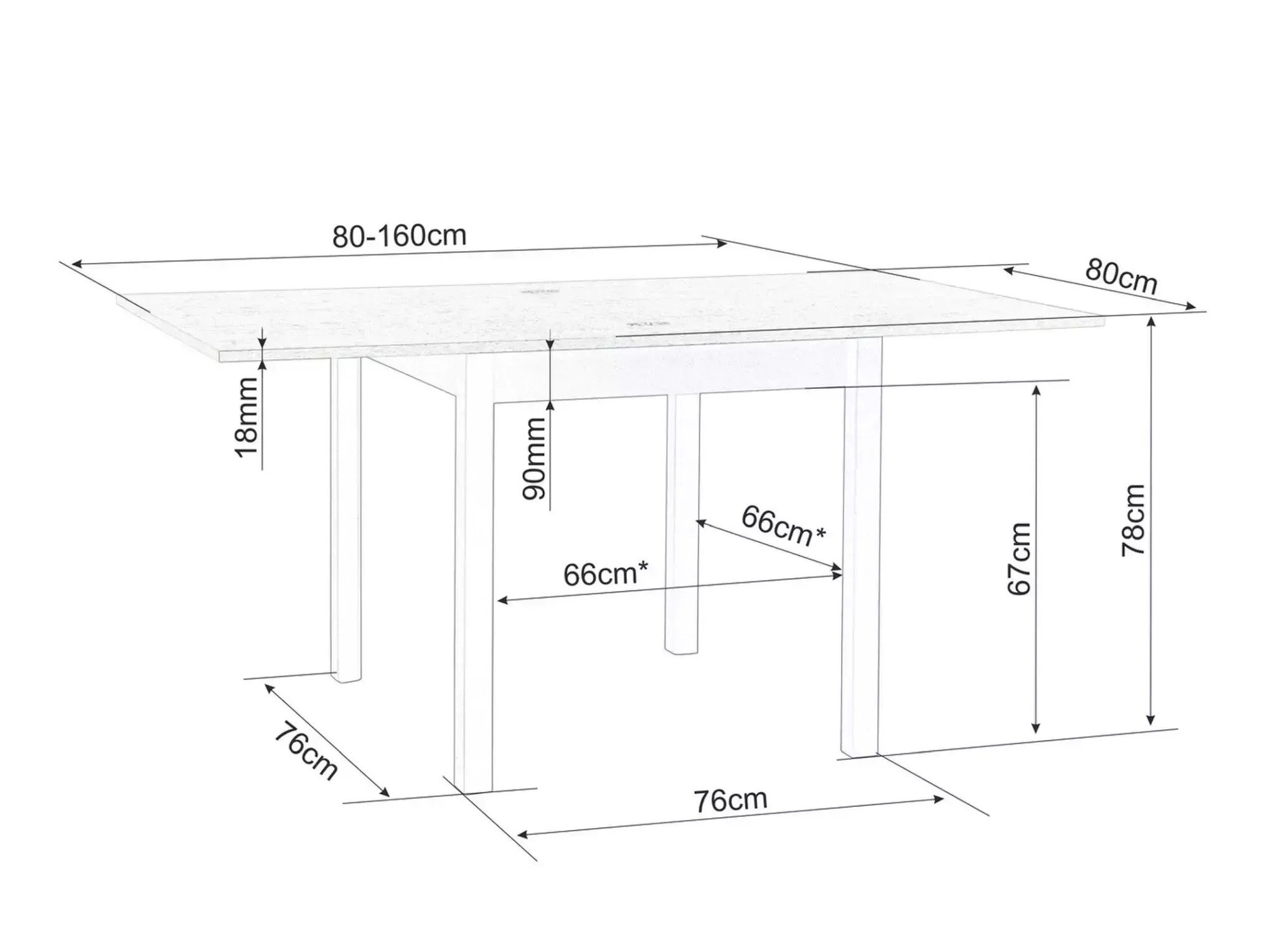 Table Detroit 898 (Chêne + Cachemire)