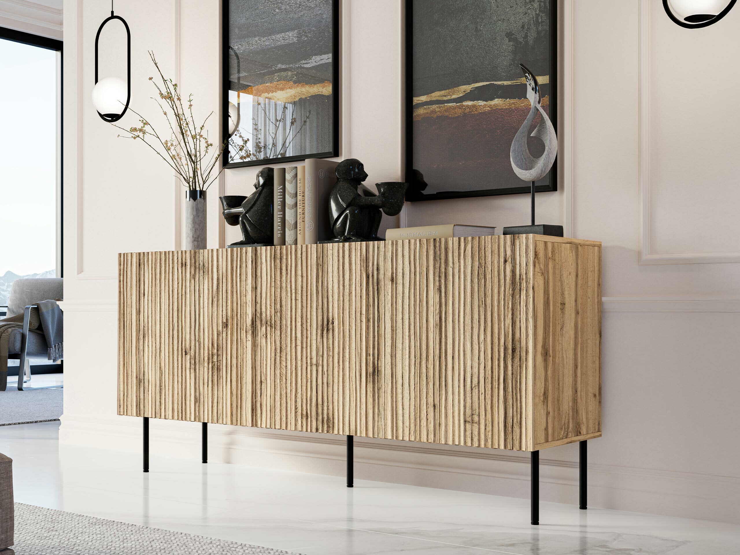 Buffet Lorelbo 100 (Chêne wotan + Noir)