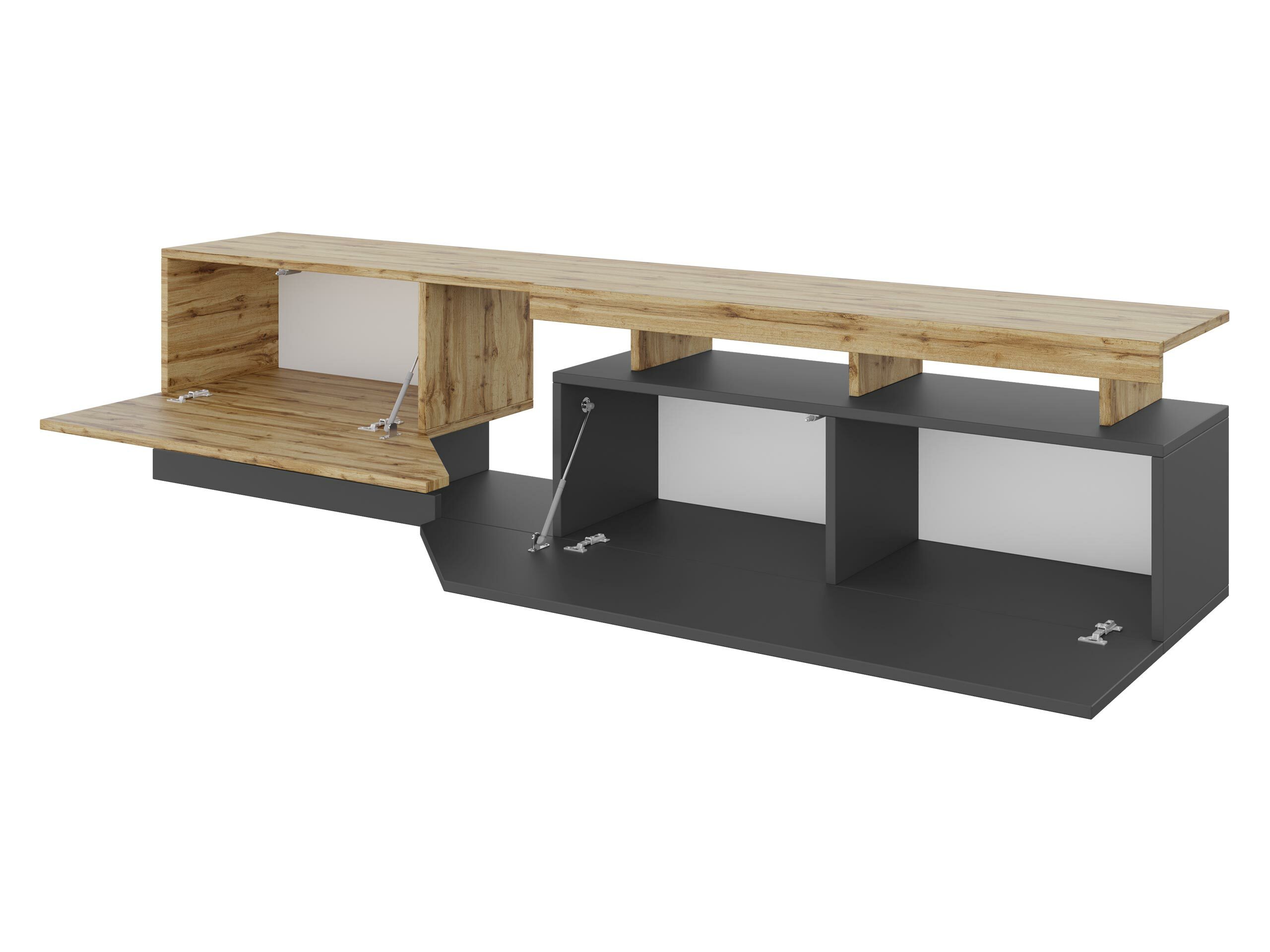 Ensemble de salon Comfivo Daldune II (Anthracite + Chêne wotan)