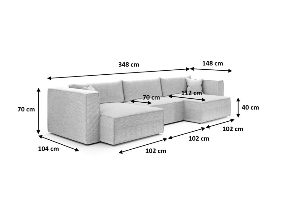 Canapé d'angle Franklin 114 (Poso 60)