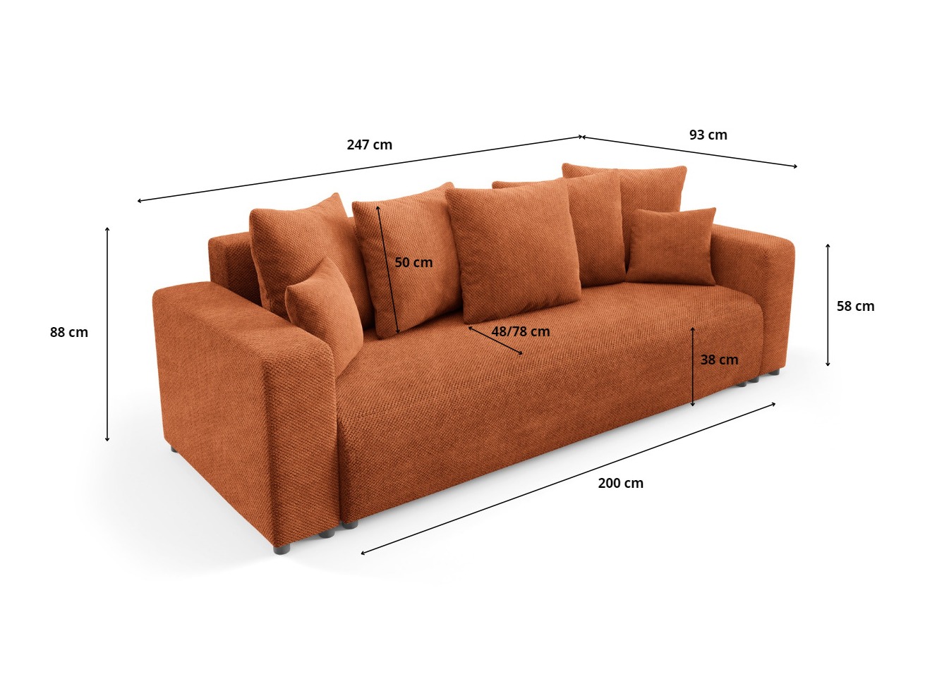 Canapé convertible Franklin 138 (Onega 18)