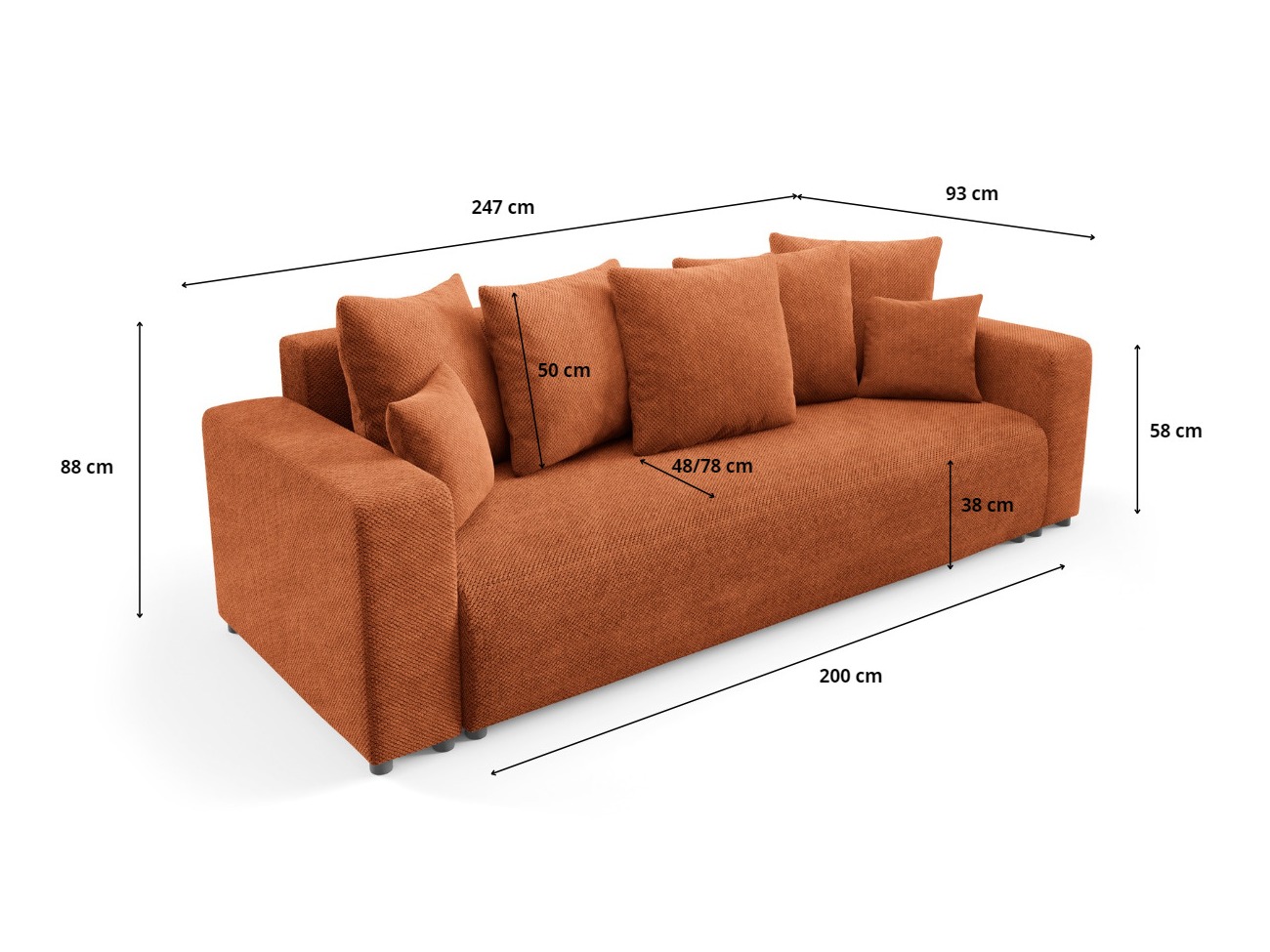 Canapé convertible Franklin 138 (Onega 19)