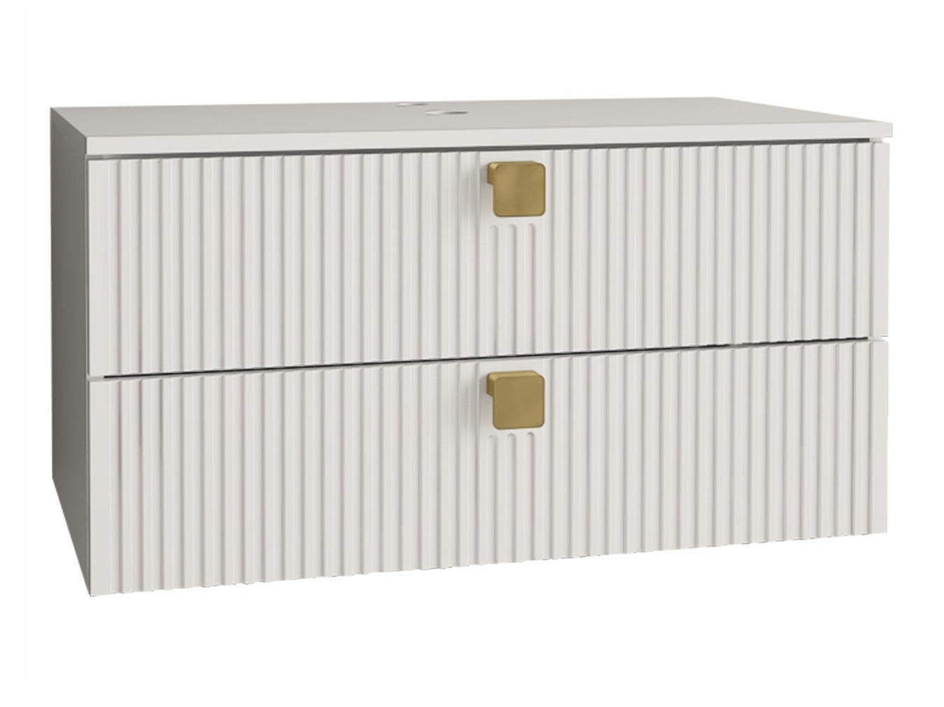 Armoire de salle de bains murale pour lavabo Orlvera 102 (Blanc)