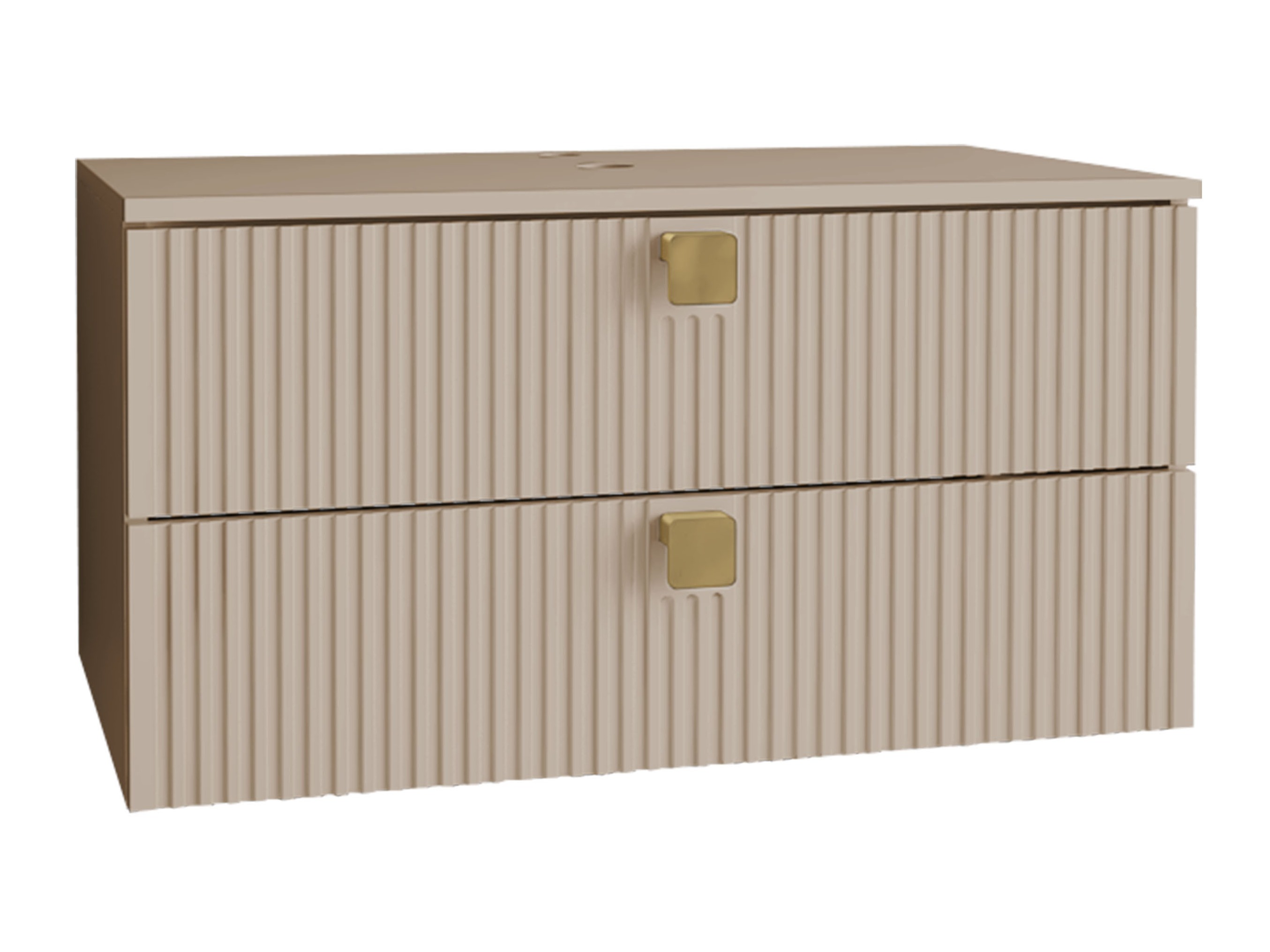 Armoire de salle de bains murale pour lavabo Panium (Brun clair)