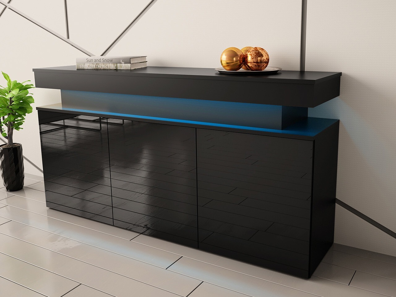 Buffet Monfero (Noir + Noir brillant)