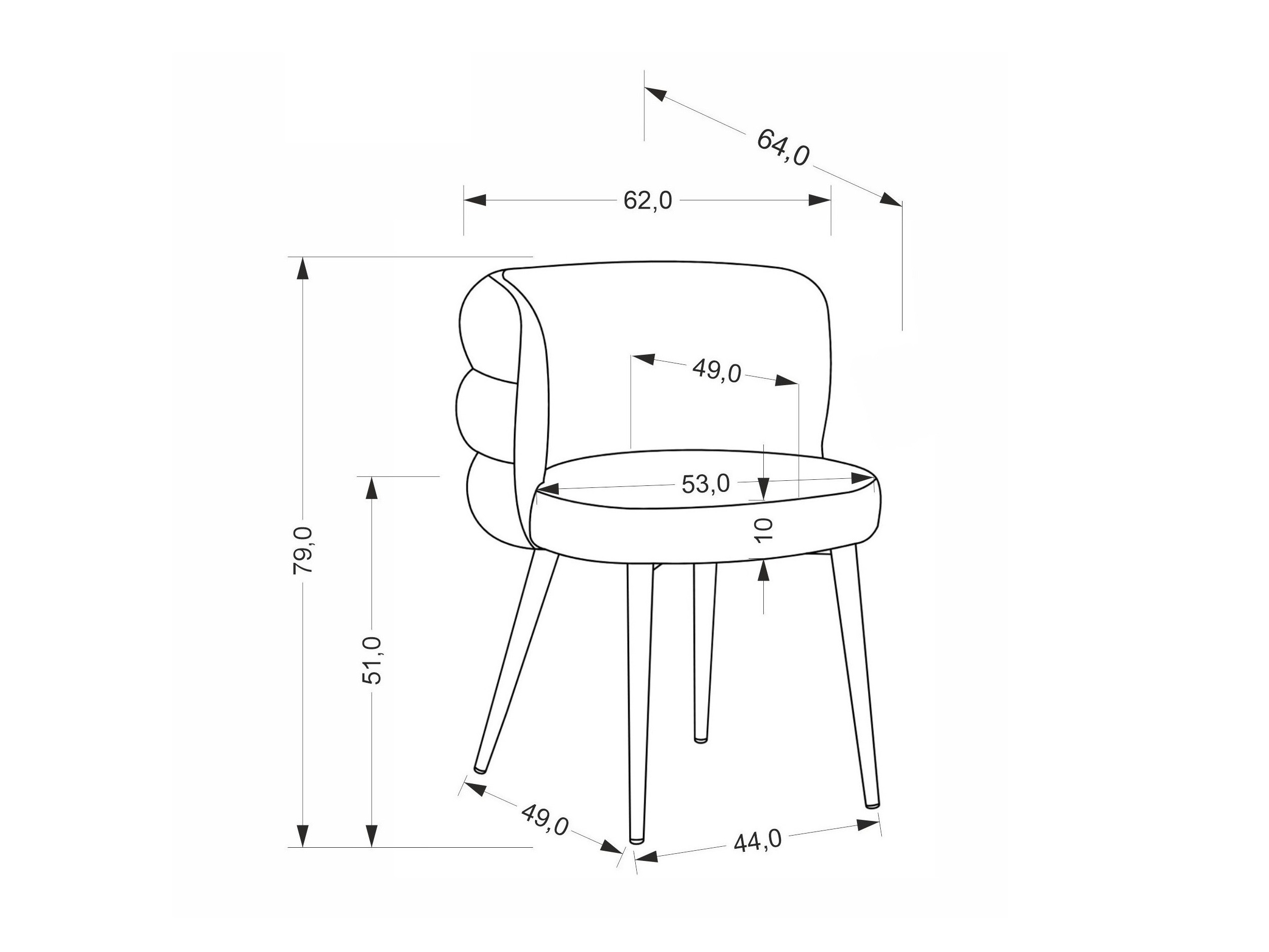 Chaise Houston 2043 (Cremona 96)