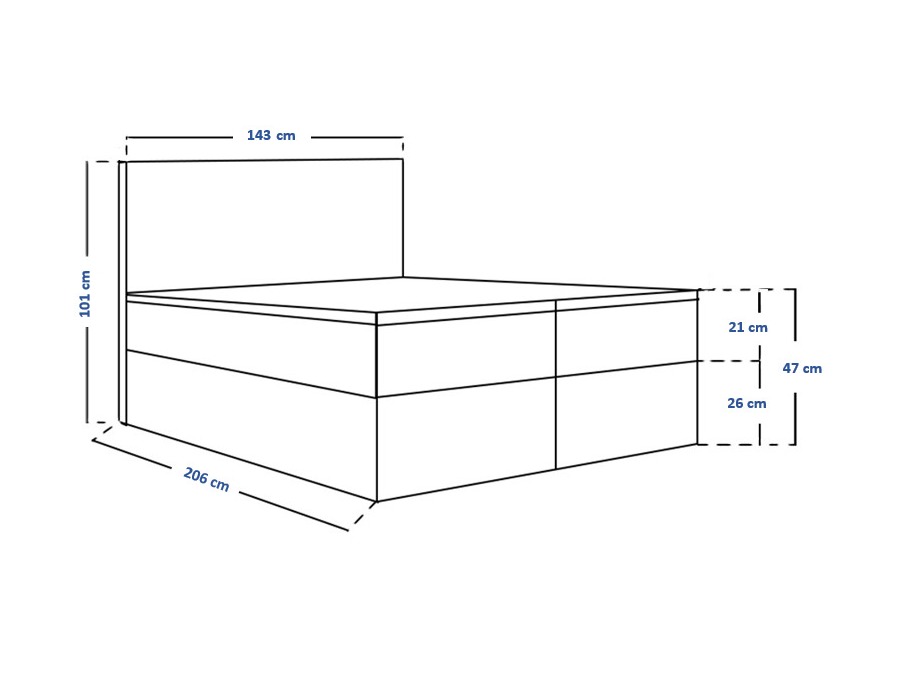 Lit boxspring Franklin 164 (Kronos 07)