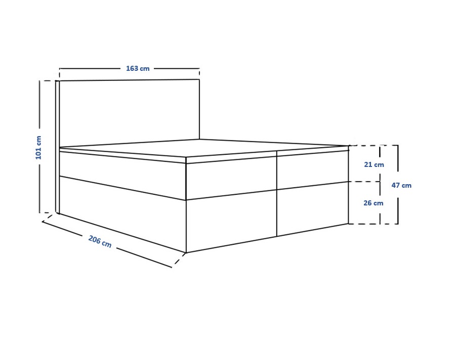 Lit boxspring Franklin 164 (Kronos 07)