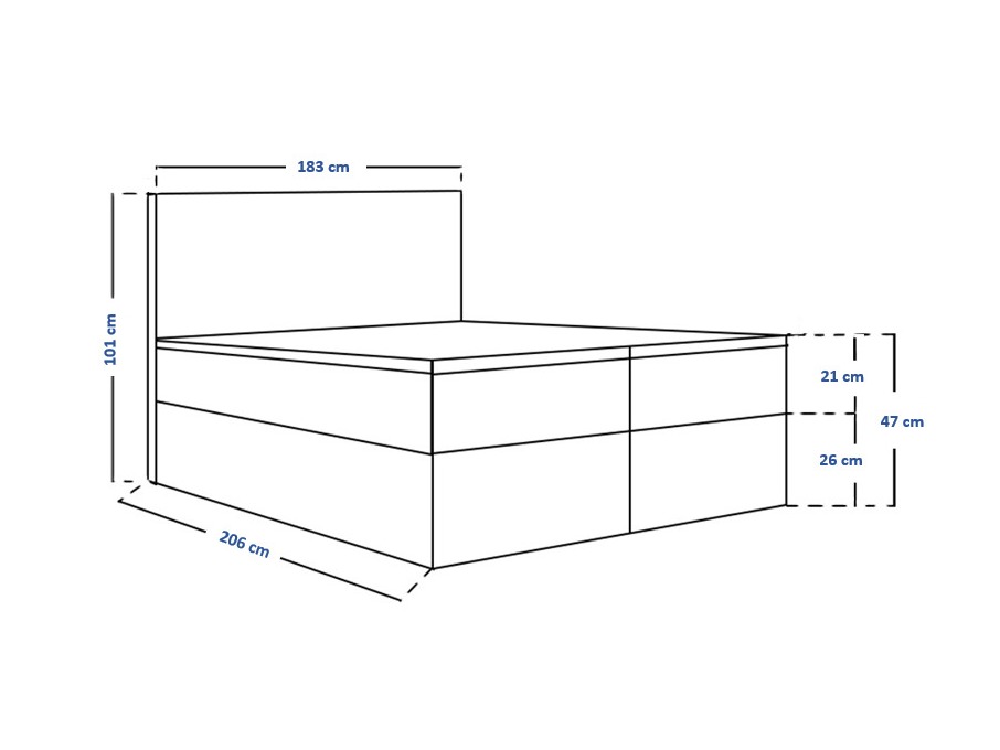 Lit boxspring Franklin 164 (Kronos 07)