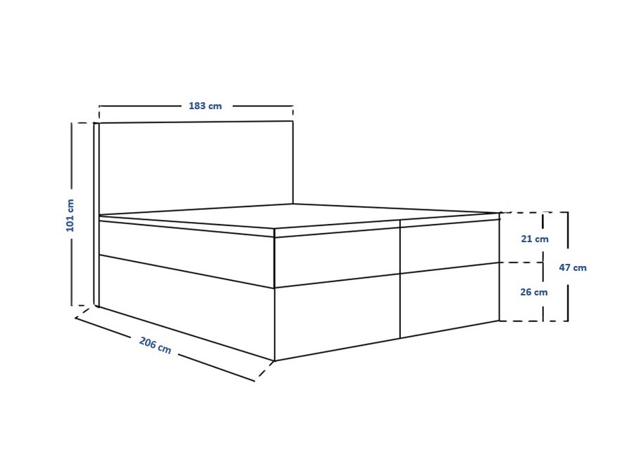 Lit boxspring Franklin 164 (Kronos 19)